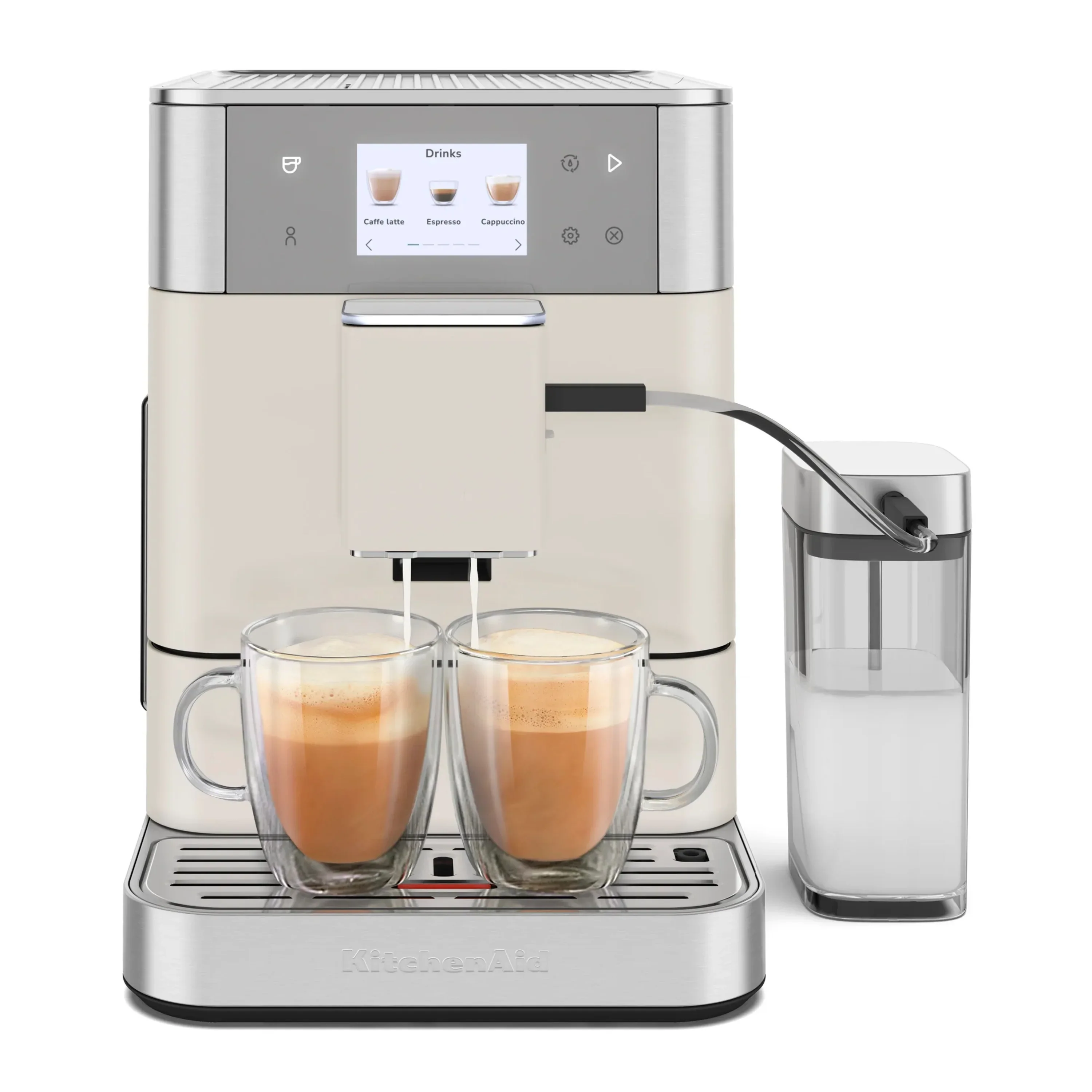 KitchenAid Fully Automatic Espresso Machine KF7 with Milk Container in Porcelain White (KES8557PL)