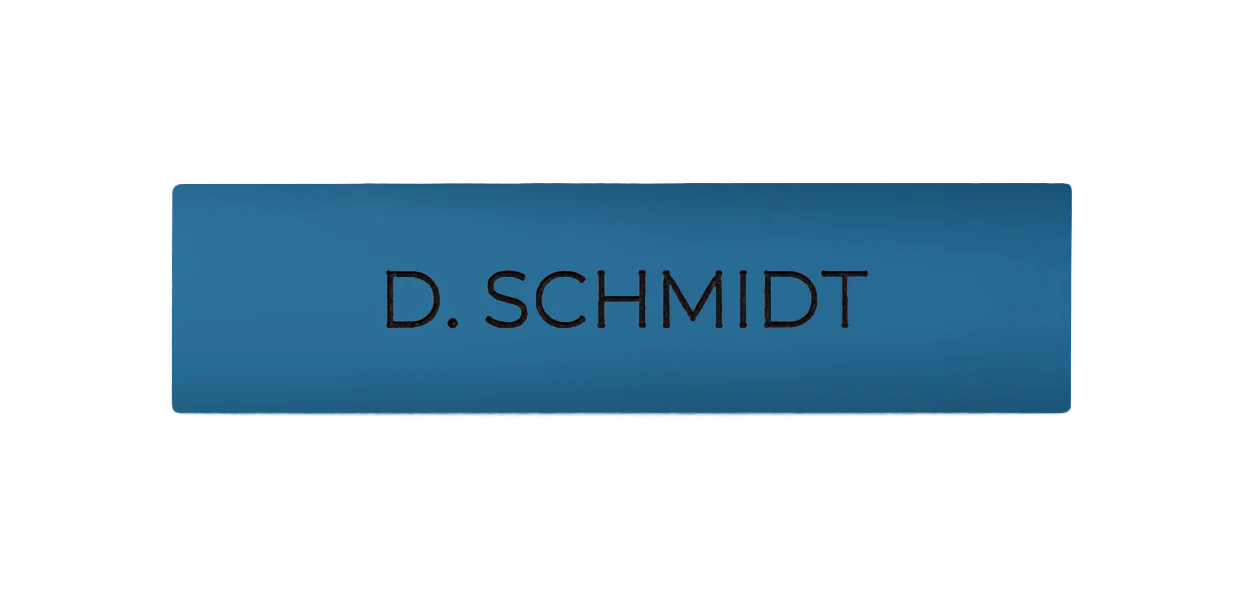 DoorBird Nameplate for One Call Button D21X  in Light Blue, RAL 5012 - Individual Engraving