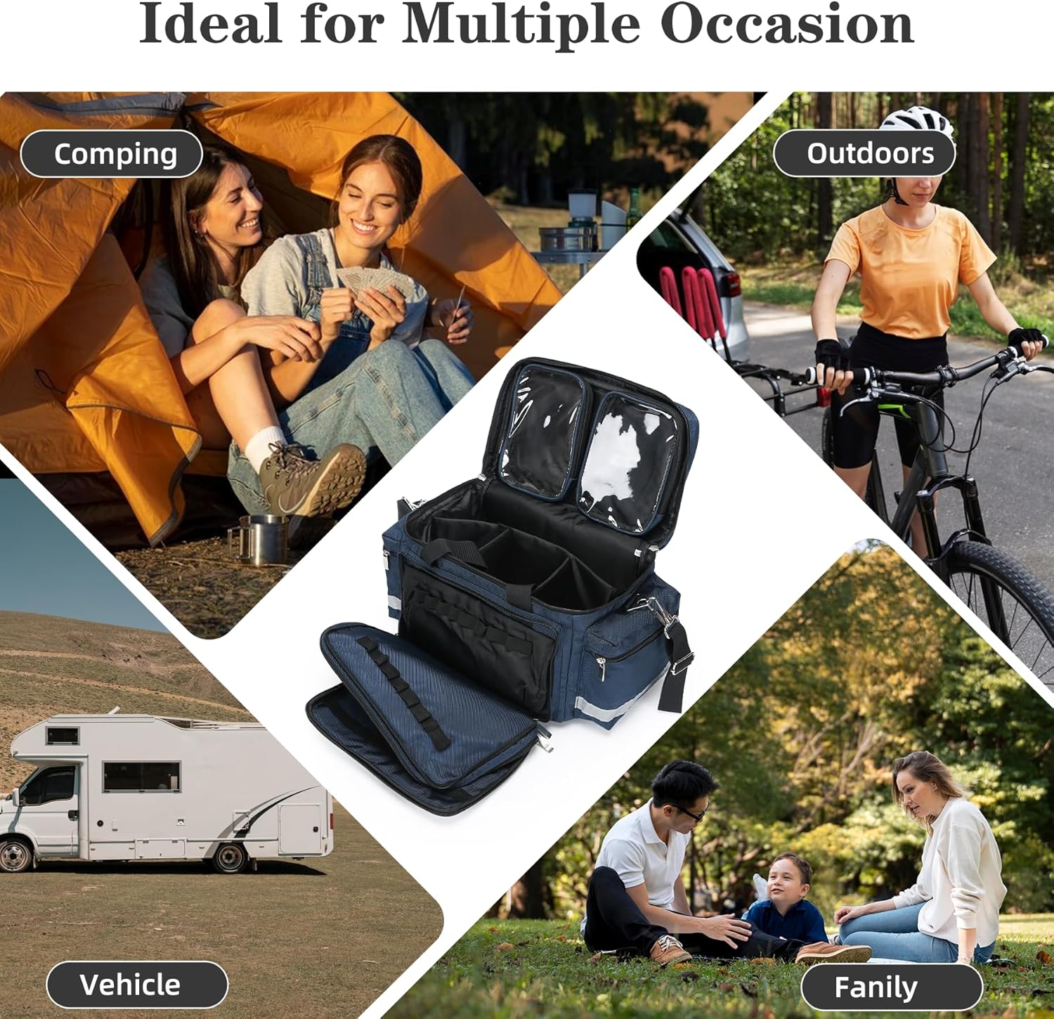 Medical Bag Empty First Aid Bag Home Health with Detachable Divider Medical Supplies Bag Emergency Responder Trauma Bag for Nursing Student,Therapist,Doctors