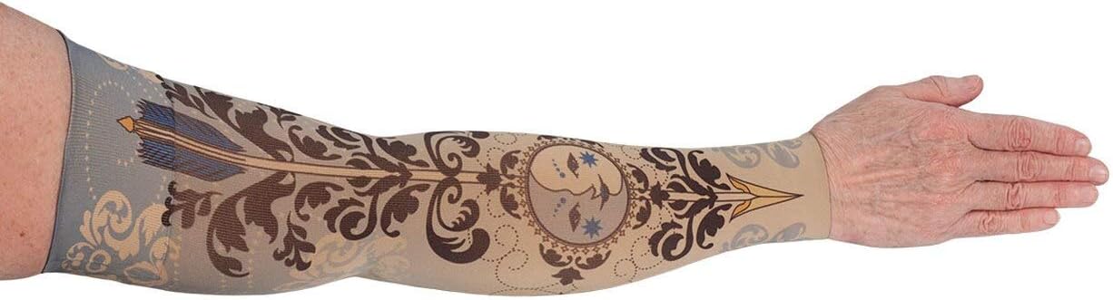 Lymphedivas Celestial Arm Sleeve 30-40mmHg Short with Diva Diamond Band (Medium)