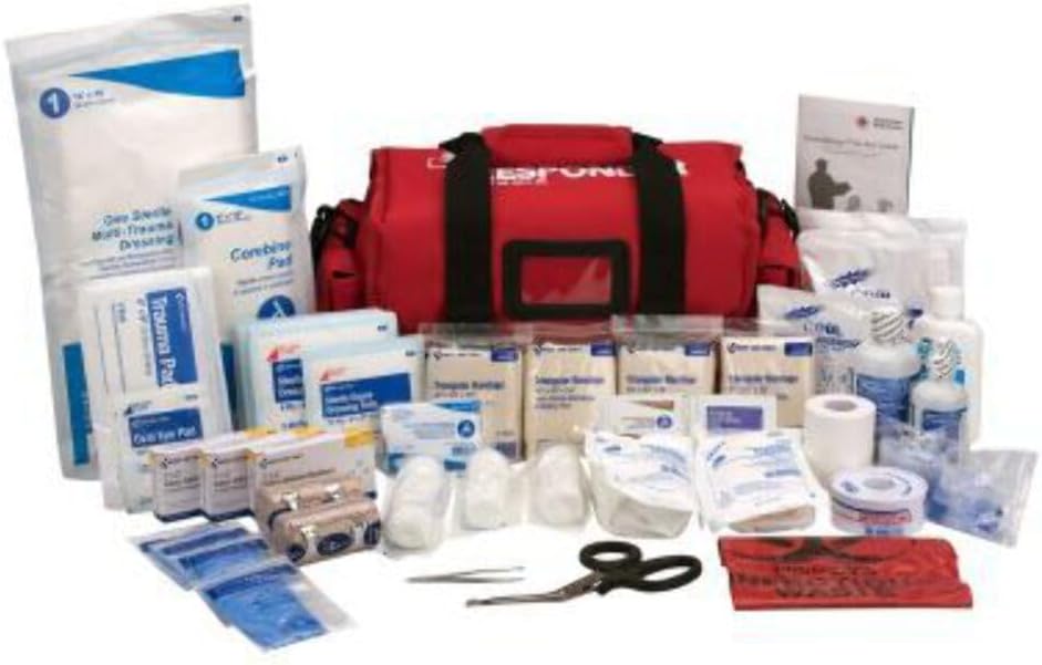 First Aid Only 520-FR All-Purpose First Responder Emergency First Aid Kit for Home, Work, and Travel, 158 Pieces