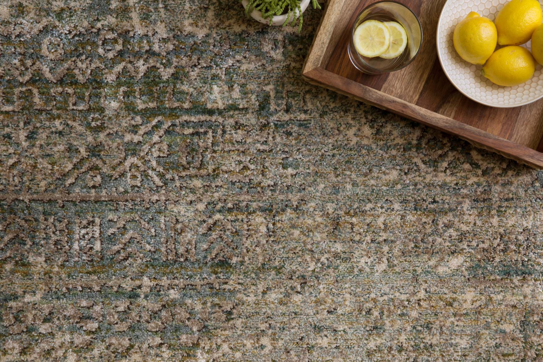 Loloi Javari Collection - Contemporary Power Loomed Rug in Ivory & Sea (JV-05)