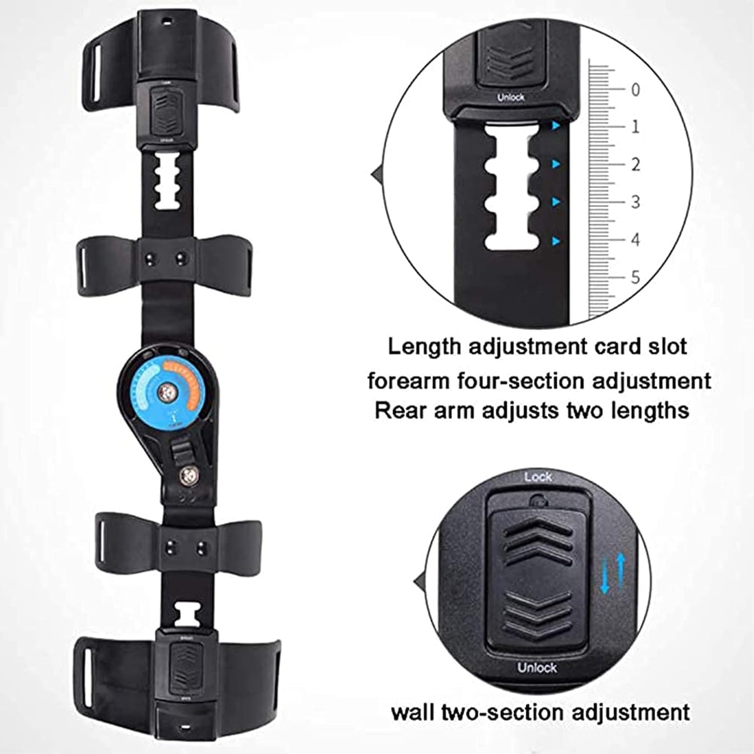 Hinged Elbow Brace Cubital Tunnel Syndrome Elbow Brace Hyperextended Elbow Olecranon Bursitis ​Prevention ​Injury Recovery Support ​After Surgery Adjustable Post Op Elbow Brace,Left