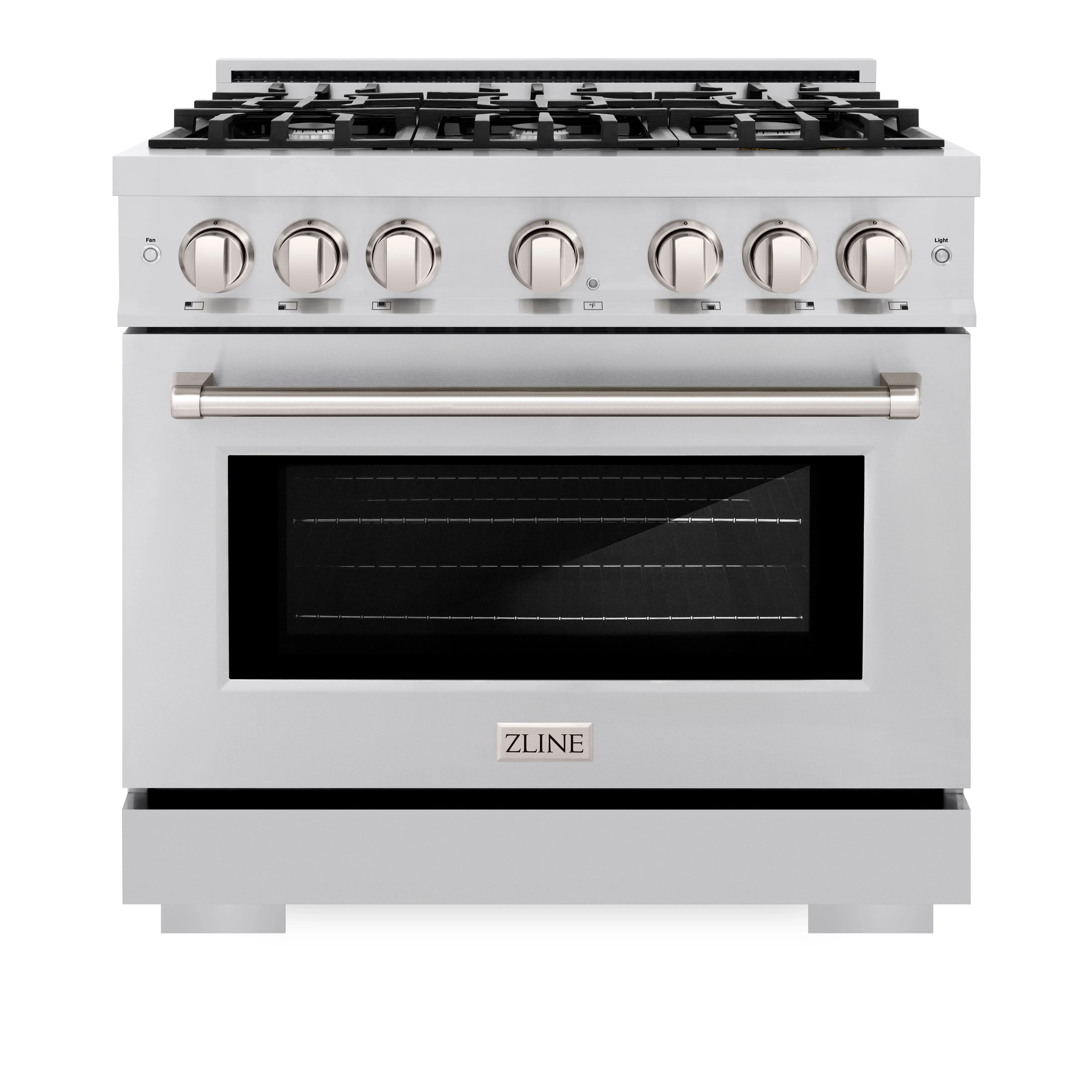 ZLINE 36-Inch Select Series Gas Range with 6 Gas Burner Cooktop and 5.2 Cu. Ft. Gas Convection Gas Oven in Stainless Steel (HGR36)