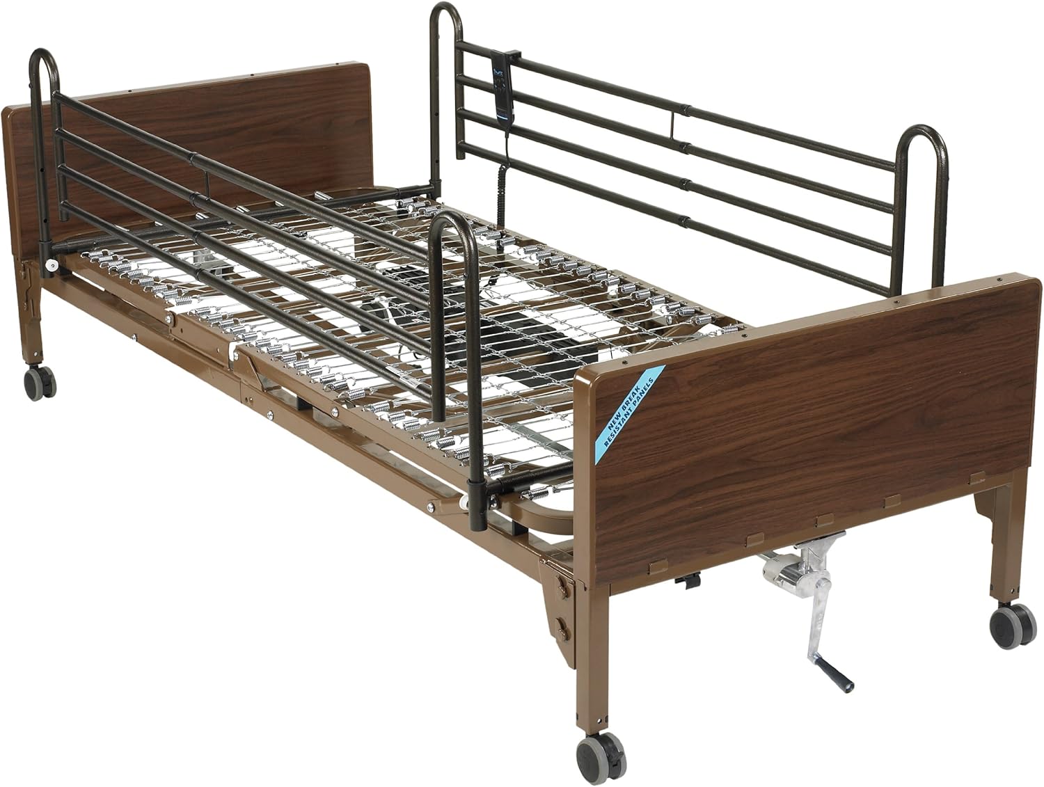 Drive Medical Semi Electric Ultra Light Plus Hospital Bed, Brown, 36
