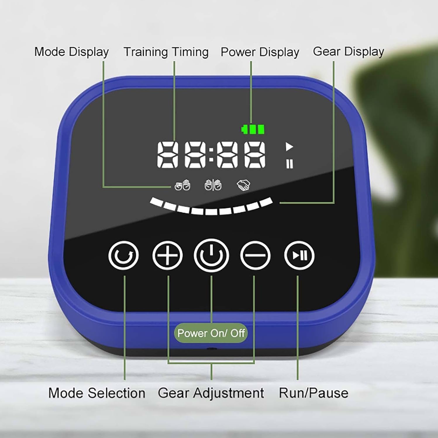 Self-Training Rehabilitation Robot Gloves, Finger Rehab Training Orthotics W/LCD Touch Screen/Timing/Training Intensity Can Be Adjusted for Hand Function Recovery,RightHand-M