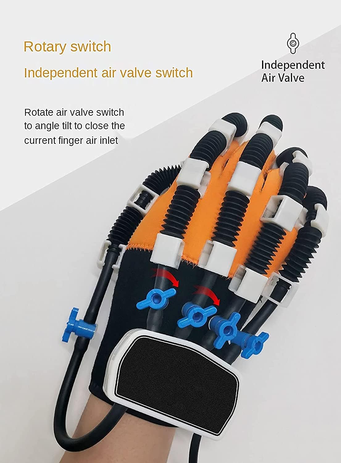 Rehabilitation Robot Gloves, Stroke Hemiplegia Rehabilitation Training Equipment, Hand Function Recovery Finger Trainer Assistive Gloves, for Hand Dysfunction Patients Exercise Finger Joint