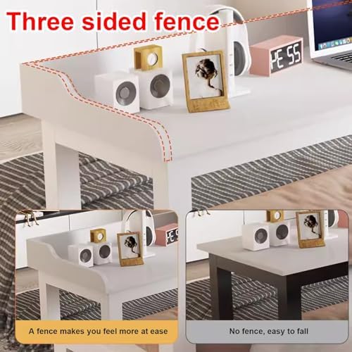 Rolling Overbed Table with Wheels - Multi-Functional Laptop Cart & Bar Table for King Size Beds - Perfect for Dining, Working, Relaxing & Portable Use