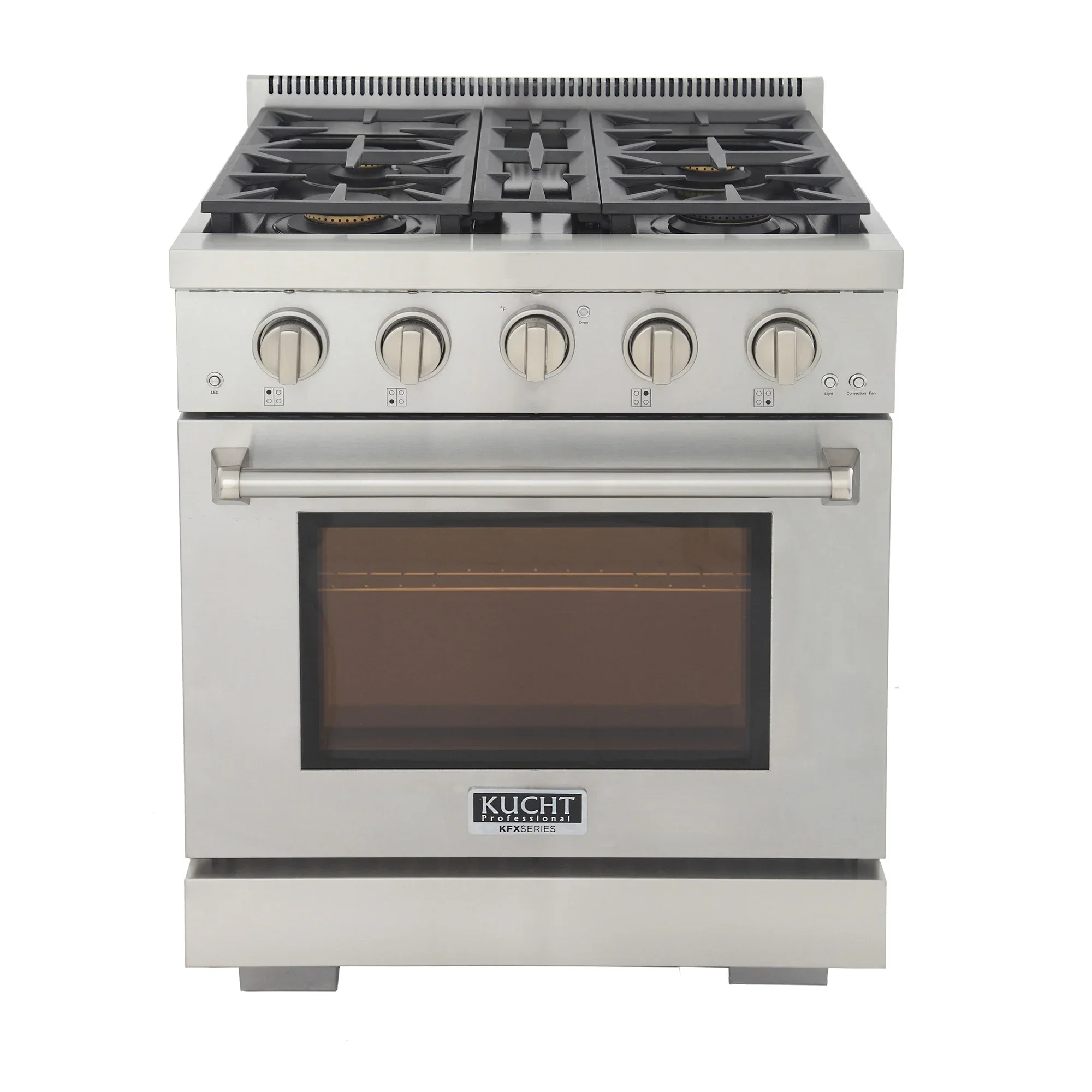 Kucht Professional 30-Inch 4.2 cu. ft. Propane Gas Range in Stainless Steel with True Simmer Burners (KFX3000X/LP-S)