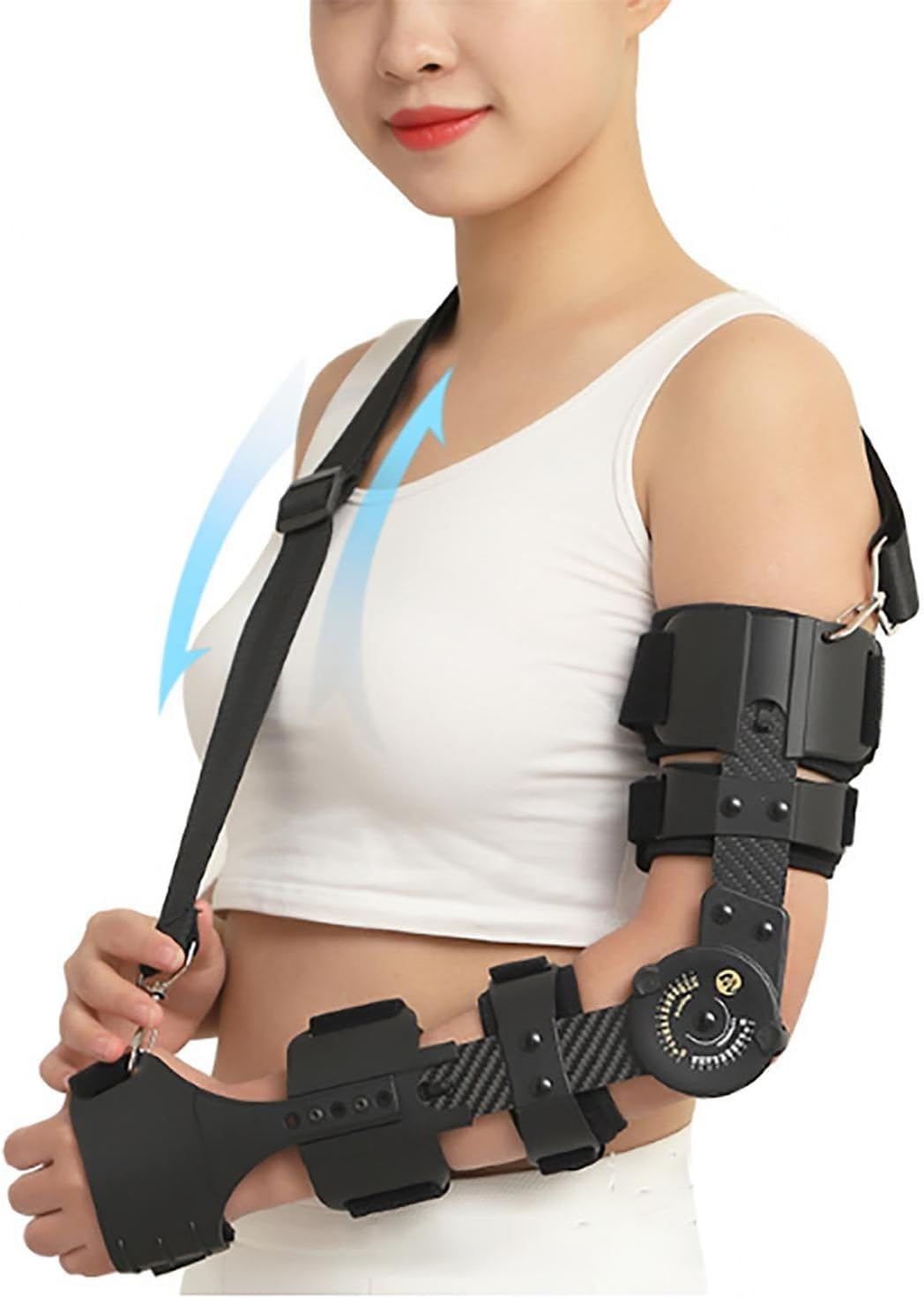 Elbow Hinged Brace,After Surgery Stabilizer Splint Arm Injury Recovery Support,Fixation Sling Orthosis Protector Recovery Support for Arm,Adjustable Night Elbow Splint for Men Women