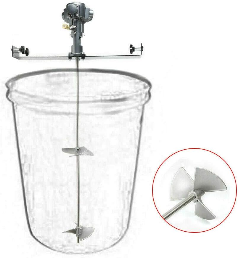 Pneumatic Paint Mixer - Coating Mixing Machine with Stainless Steel Blade, Industrial Ink Stirrer for 5 Gallon Dope Tank, No Spark Mixing Equipment