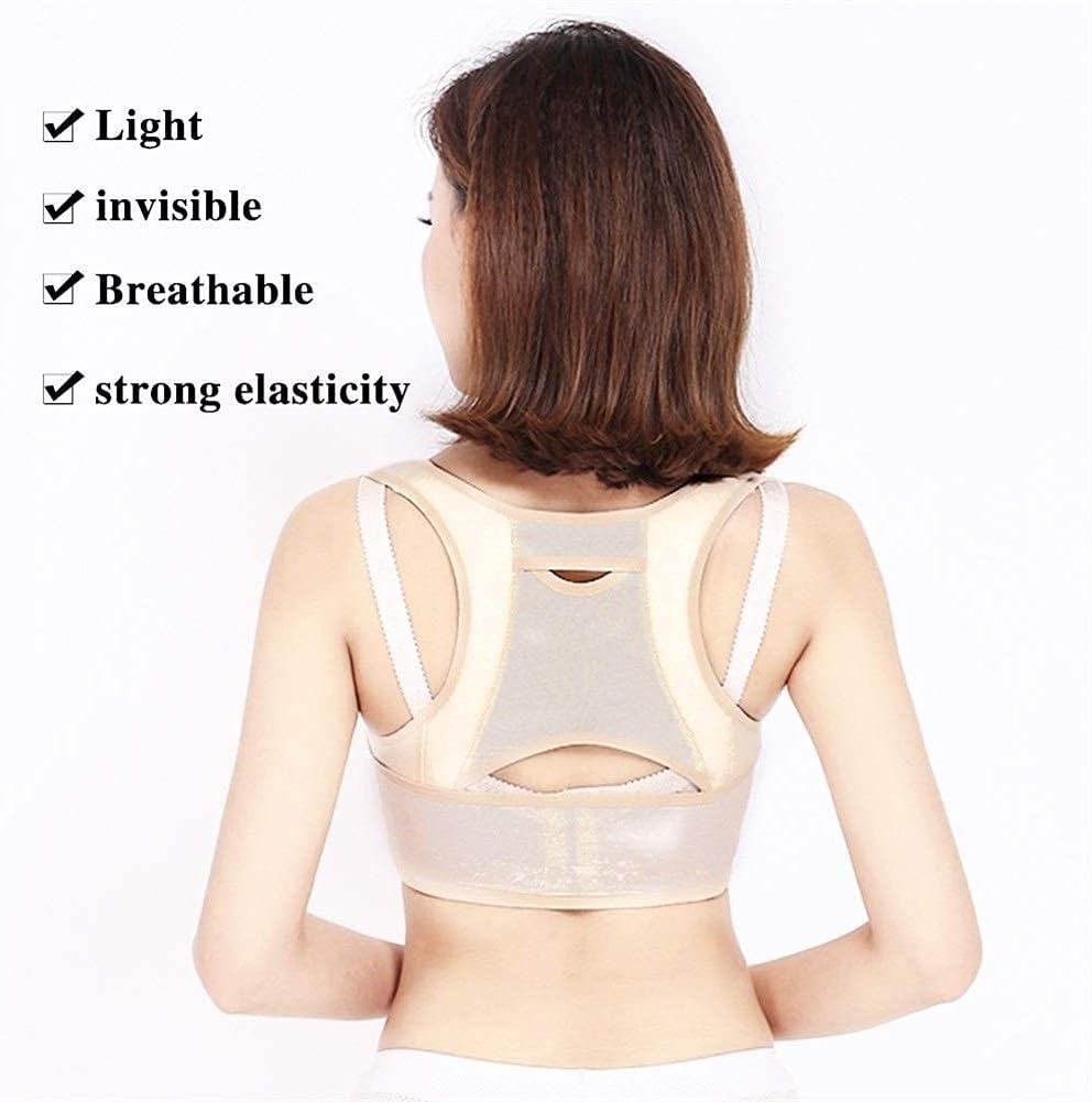 Women Back Posture Corrector Upper Back Shoulder Spine Clavicle Support Belt Orthopedic Corset Humpback Relief,XL,