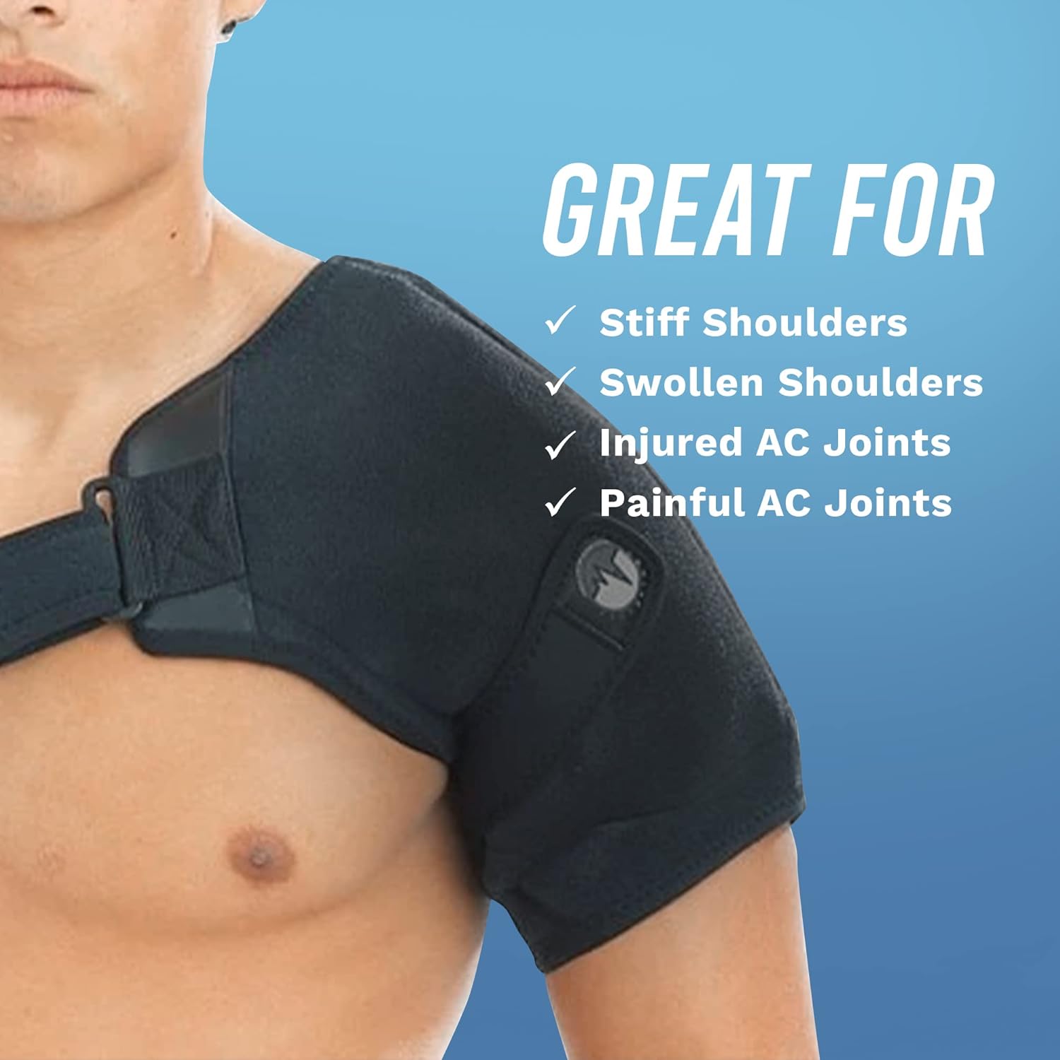 ActiveWrap Hand and Wrist and Shoulder Ice Pack Wrap With Two Reusable Hot & Cold Packs - Rotator Cuff Ice Therapy - Large/X-Large