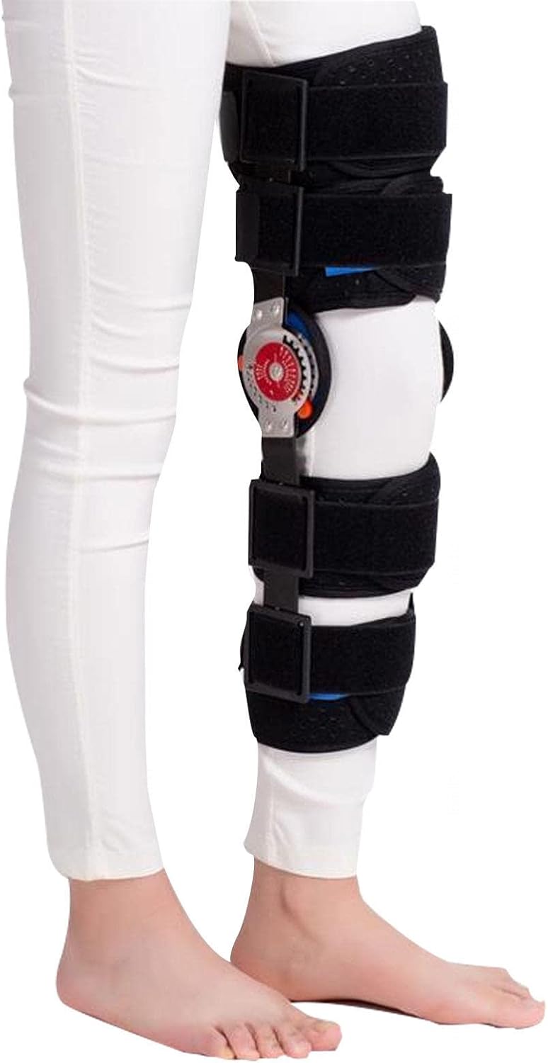 Knee Brace - Hinged Immobilizer for Acl, MCL and Pcl Injury - for Women and Men - Adjustable Recovery Support for Orthopedic Rehab, Post Op, Meniscus Tear, Right, Left Le,