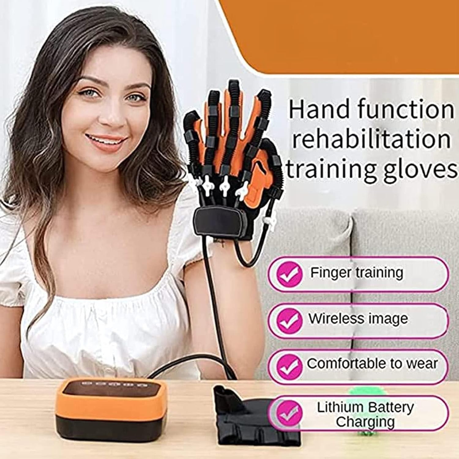 Hand Rehabilitation Robot Gloves Rehabilitation Robot Gloves, Hemiplegia/stroke Hand Splint Training Equipment,Rehabilitation Training Gloves, Finger Training, Finger Orthosis, For Long-Term Relief (