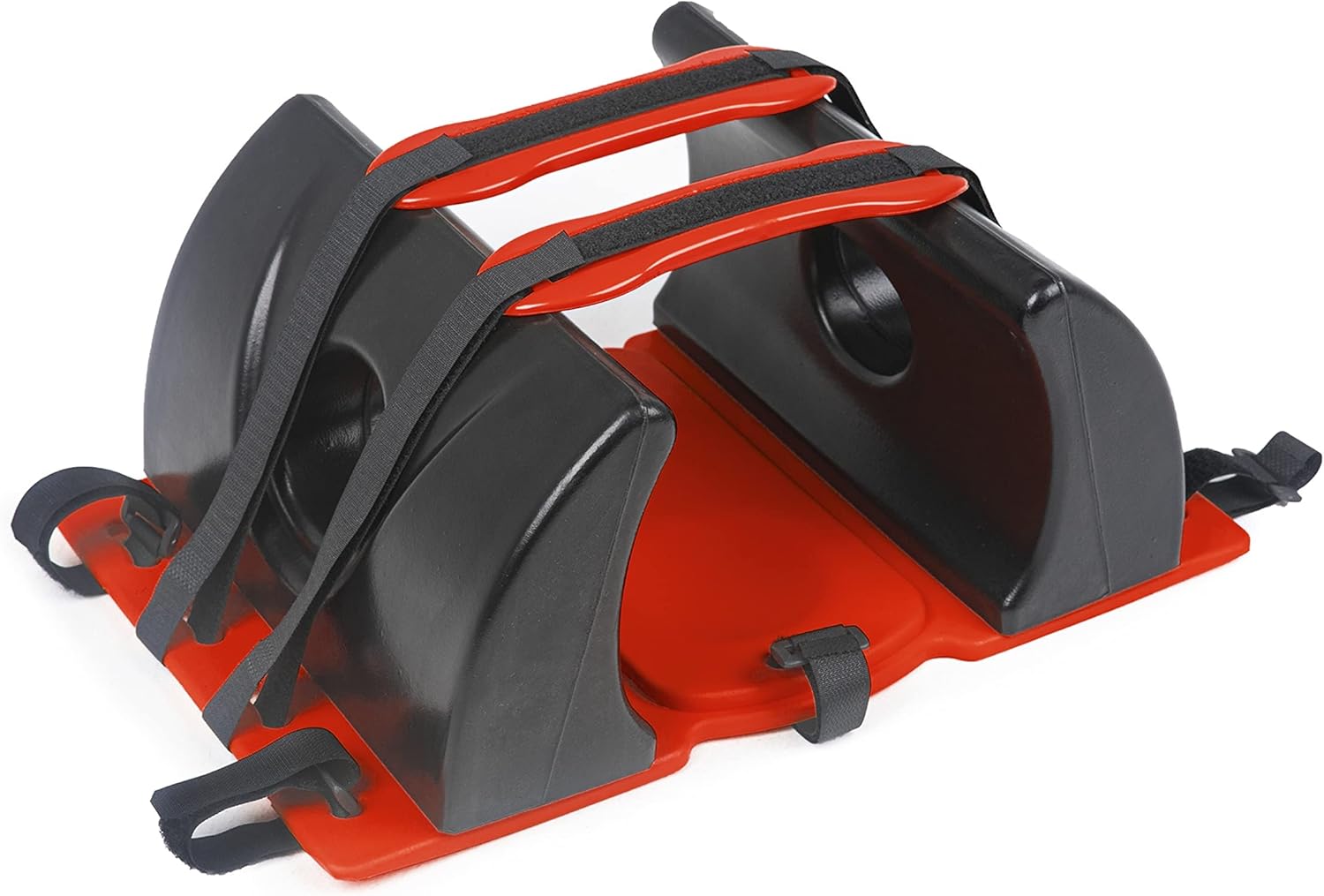 ARS Spine Board Stretcher, First Responder Medical Backboard Head Immobilizer Unit and Spider Straps, EMT Supplies and Equipment for Patient Transfer (Red)