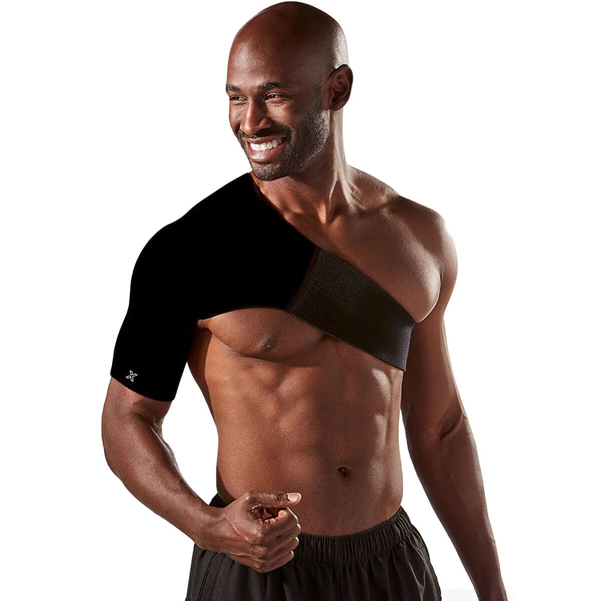 Body Helix Adjustable Shoulder Support Brace for Rotator Cuff Relief, Frozen Shoulder, Tendonitis, AC Joint Pain - Rotator Cuff Support Brace (Right, Black, Medium)