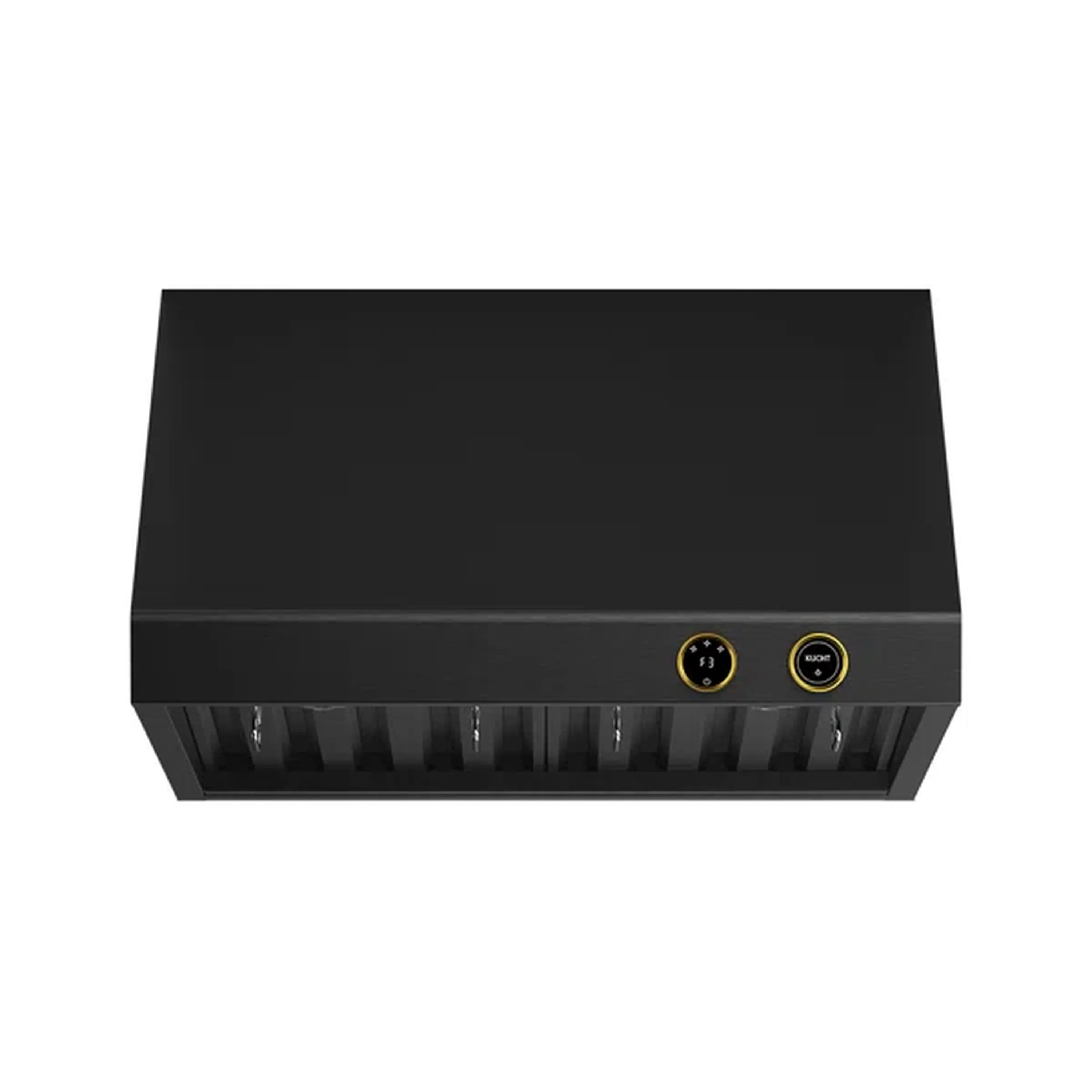 Kucht 30-Inch 900 CFM Ducted Under Cabinet Range Hood in Dark Titanium Stainless Steel with Gold Accents (KRHG300-GL)