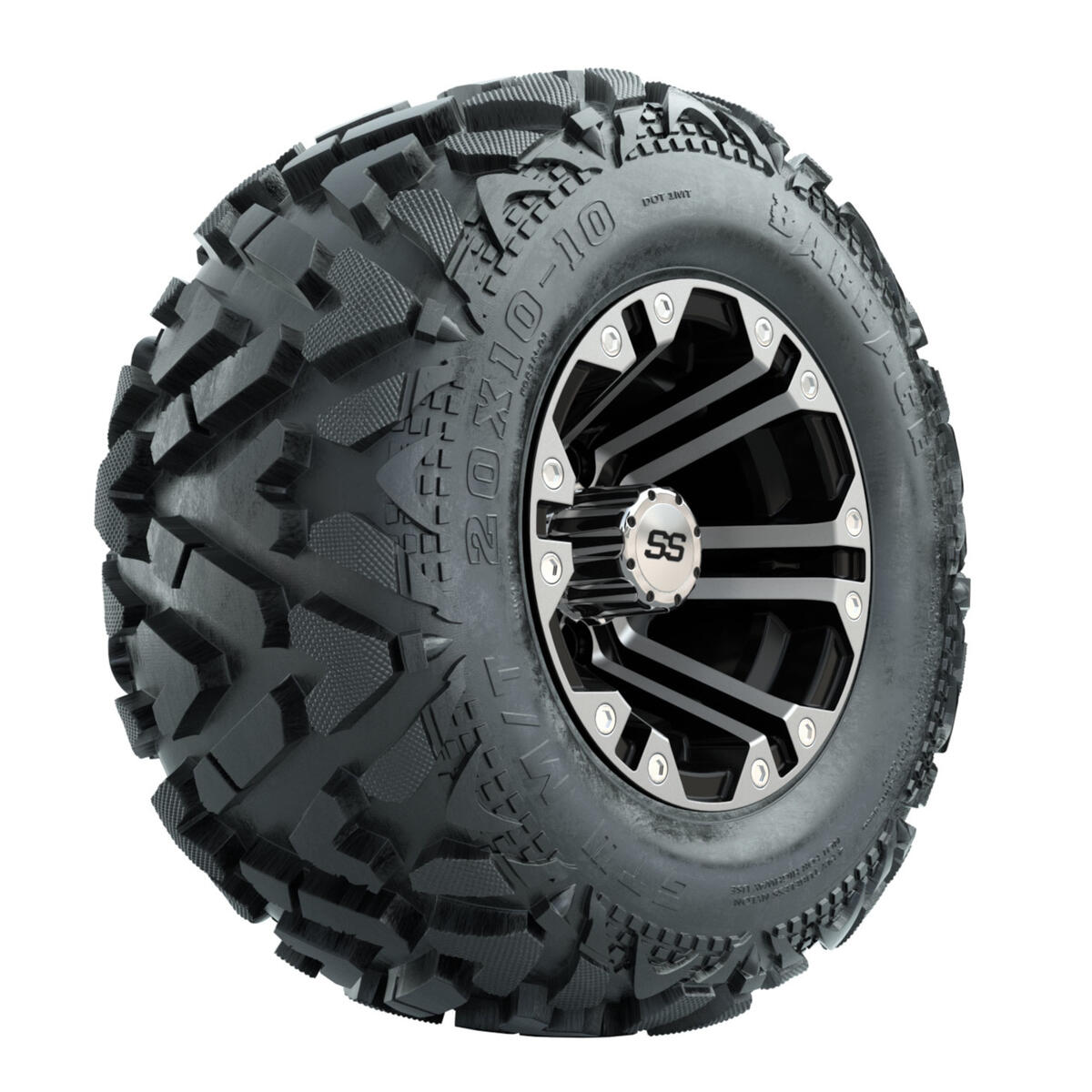 10′′ GTW Specter Wheels with Barrage Mud Tires – Set of 4