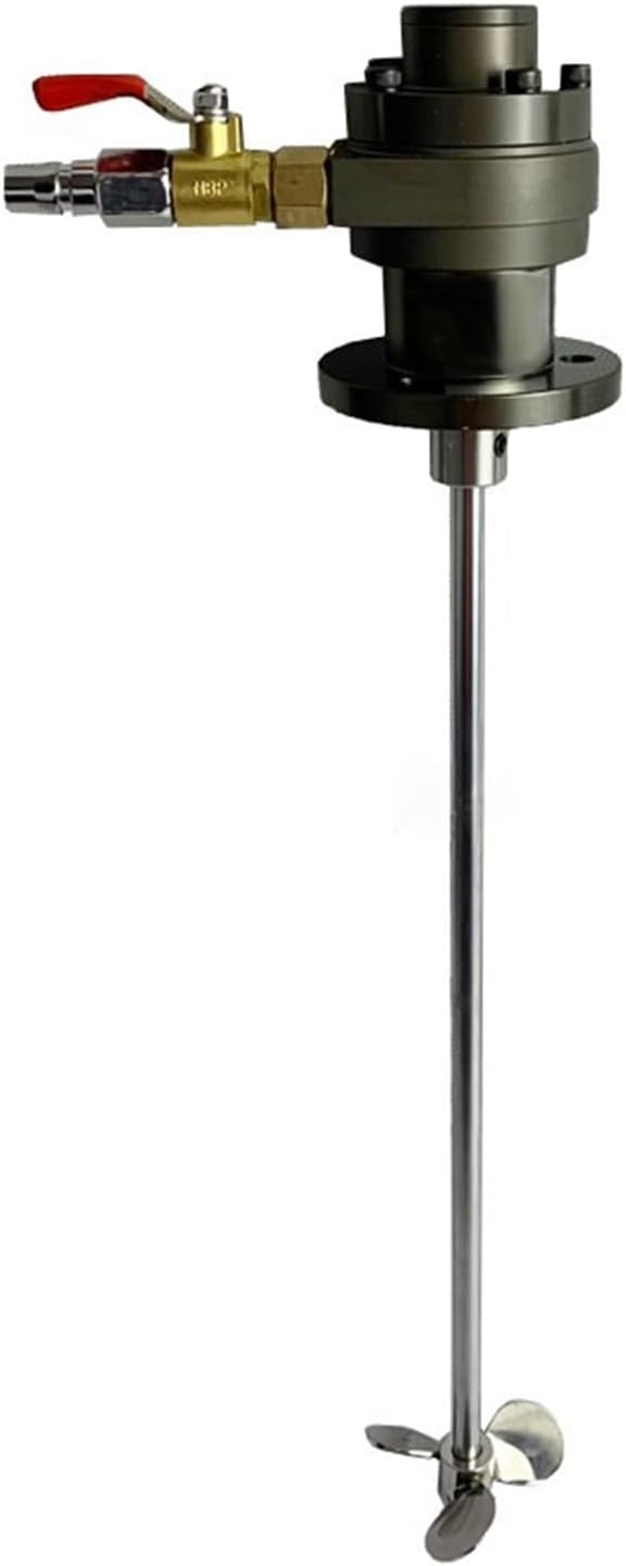 1 Gallon Air Motor Mini Air Powered Pneumatic Motor Fan Type Agitator 5 Liter Agitator Paint Liquid Mixer Stirring Machine 1/16(Plastic blades)