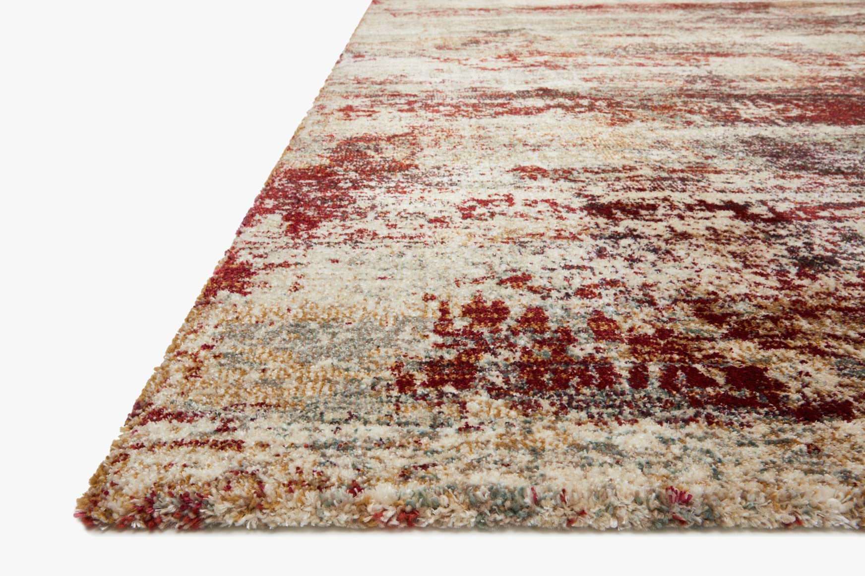 Loloi Jasmine Collection - Contemporary Power Loomed Rug in Dove & Rust (JAS-01)