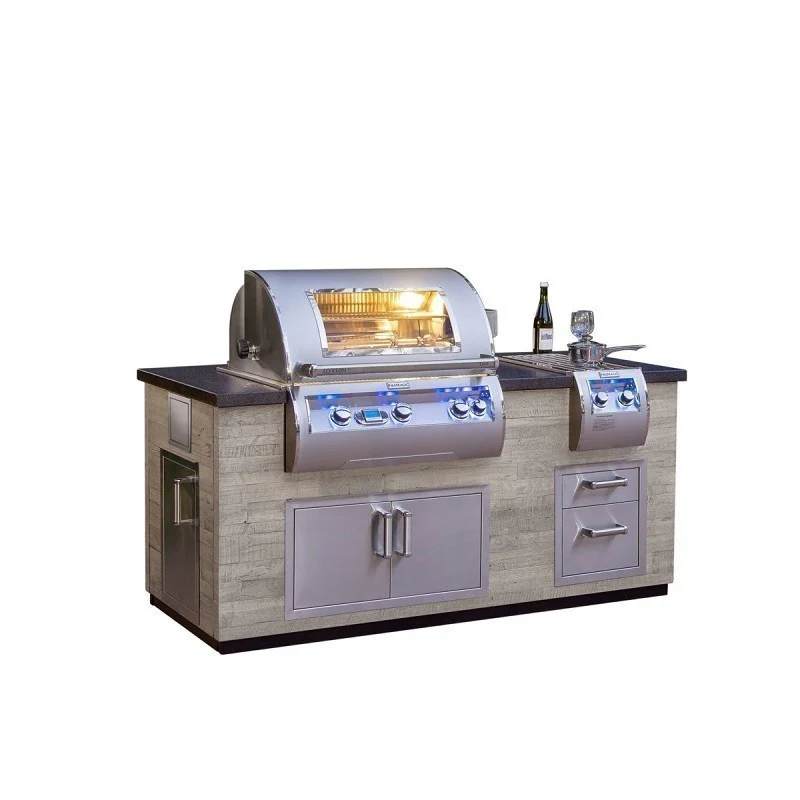 Fire Magic 77-Inch Reclaimed Wood Island, Silver Pine (ID660-SPD-77BA)