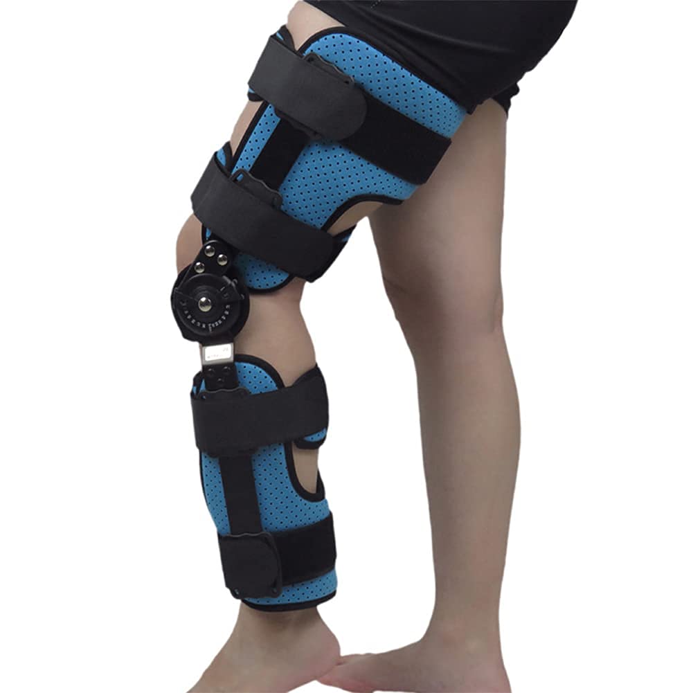 Hinged Knee Brace,Hinged Knee Orthosis Adjustable Post Op Knee Braces Patella Brace Stabilizer For Acl, Ligaments, Osteoarthritis (Left