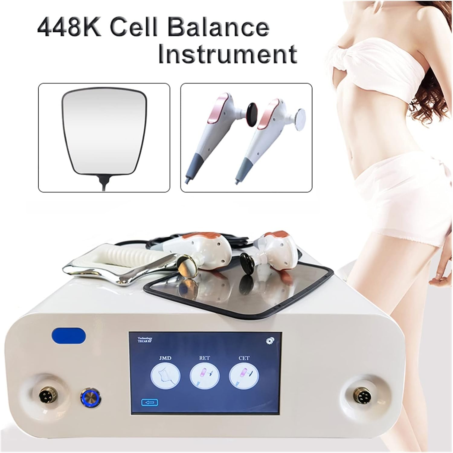 448KHz Physiotherapy Diathermy Machine for Pain Control Body Massage Cellulite Slimming Machine