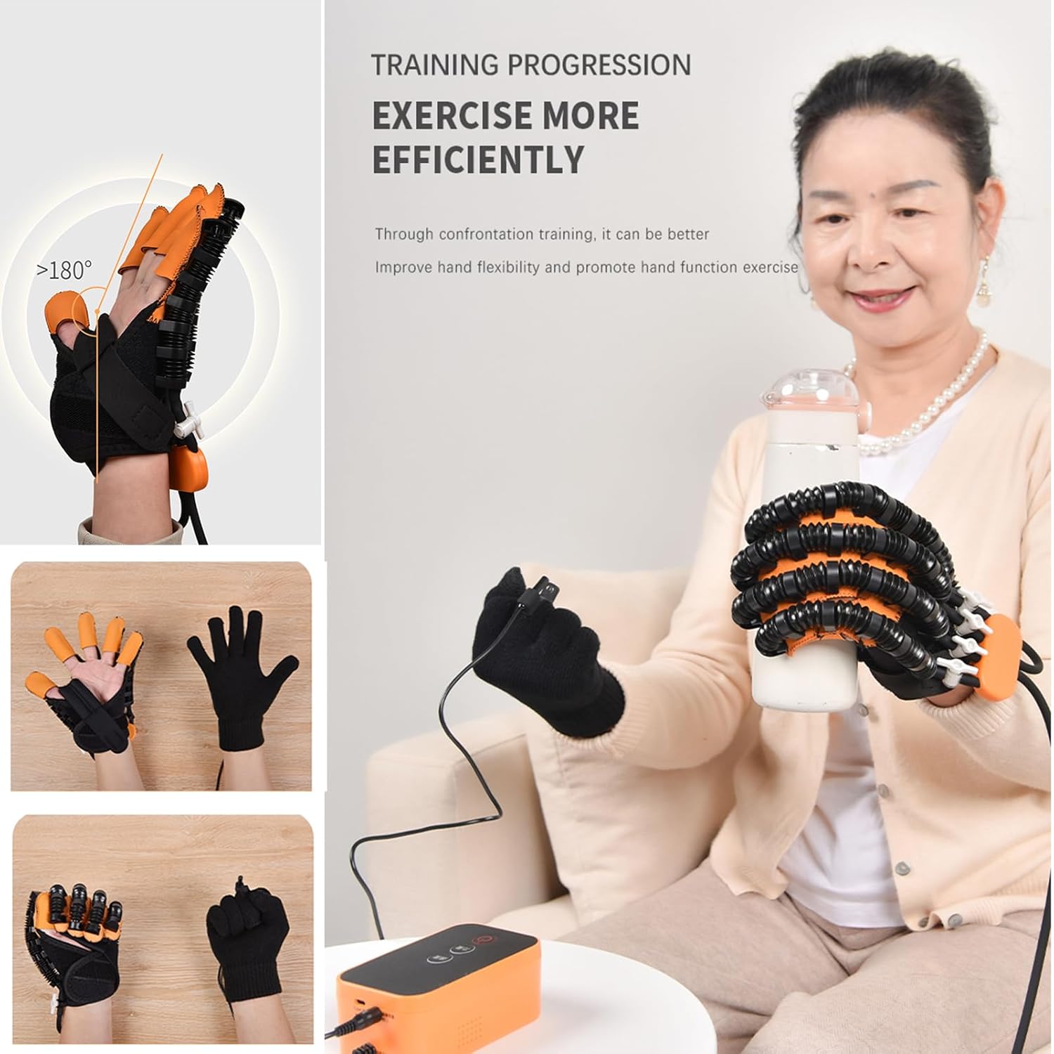 (Left & Right) Rehabilitation Robot Glove Hand Stroke Hand Therapy Equipment, Hand Function Rehabilitation Training Device