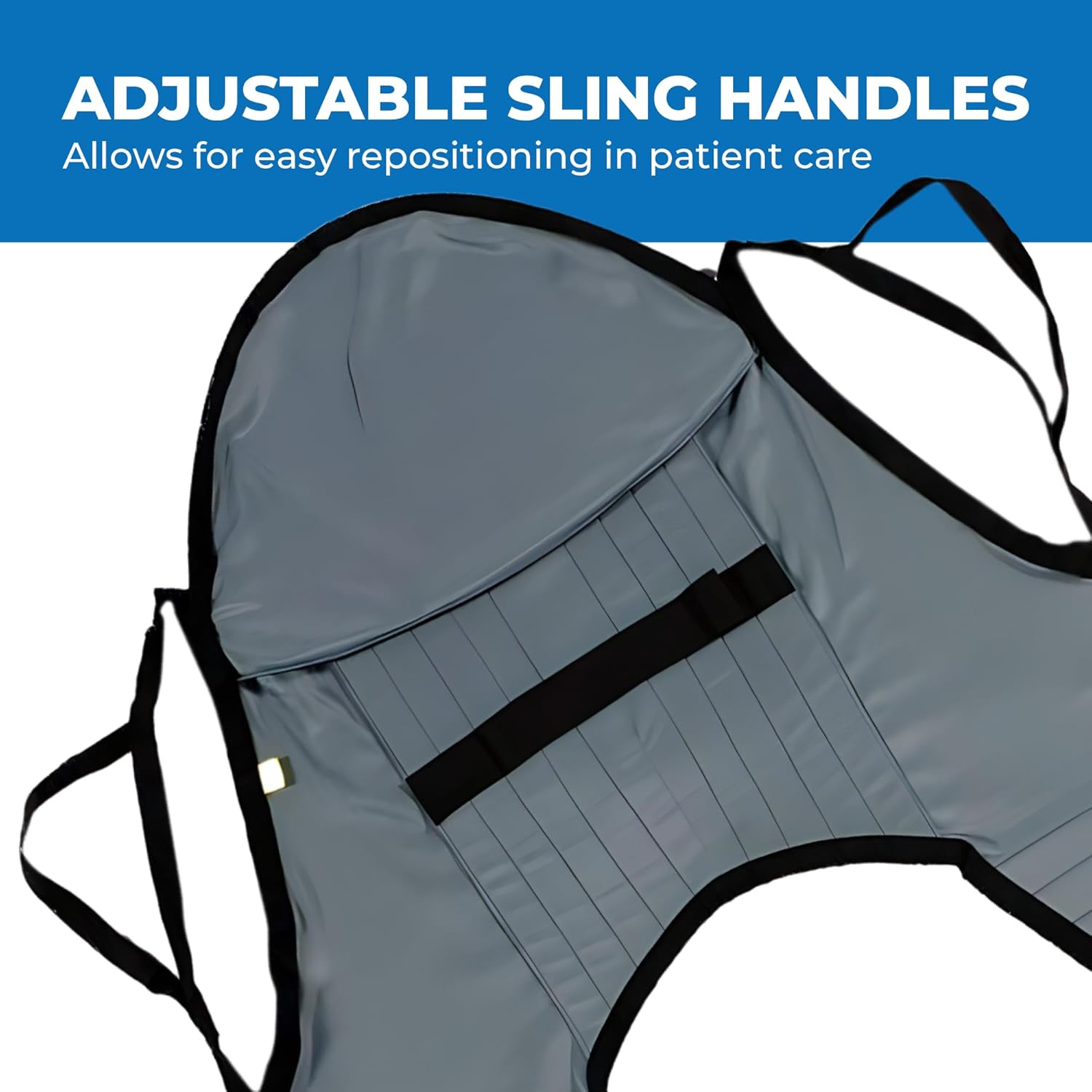 Patient Aid Padded U-Sling with Head Support - Soft Polyester Fabric - Comfy and Safe Lifting for The Elderly, Bariatric, and Non-Weight-Bearing - Extra Large, 600lb. Maximum Carrying Capacity