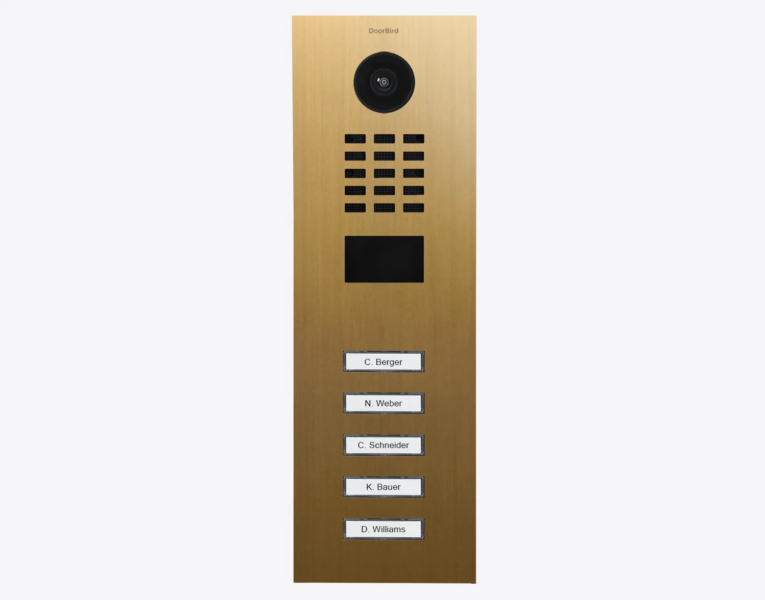DoorBird D2105V IP Video Door Station, 5 Call Buttons in Gold