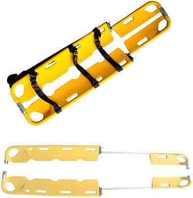 Portable Medical Emergency Stretcher - Foldable Scoop Design, Aluminum, Adjustable 160-210cm, Lightweight, High Load Capacity 159kg, Essential First Aid Equipment for Quick Response