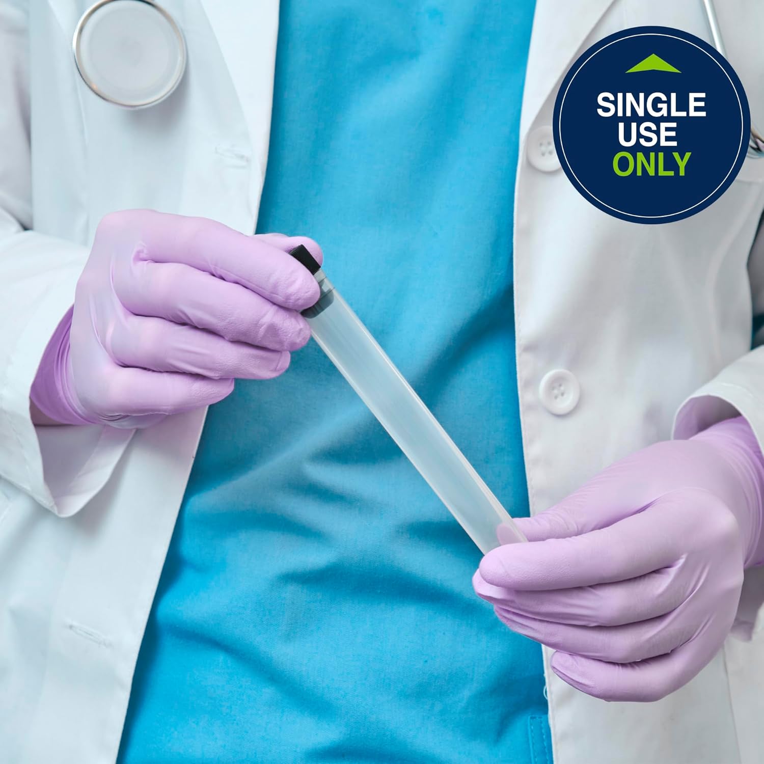 HALYARD Lavender Nitrile Exam Gloves, Disposable, Household Cleaning Supplies for First Aid, Beauty, Baby Care, Pet Care, 3.1 mil, Small, 52817 (Case of 2500)