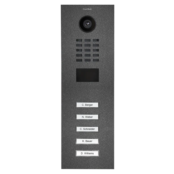 DoorBird D2105V IP Video Door Station, 5 Call Button in DB 703 Stainless Steel