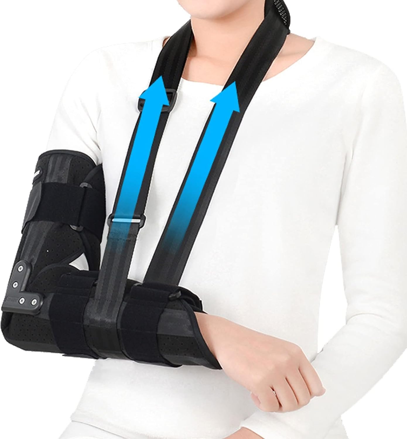 Arm Brace Elbow Support Brace Adjustable Arm Injury Recovery Elbow Brace Stabilizer with Arm Sling Elbow Fracture Fixation for Right Hand (Color : Right Arm, Size : Large)