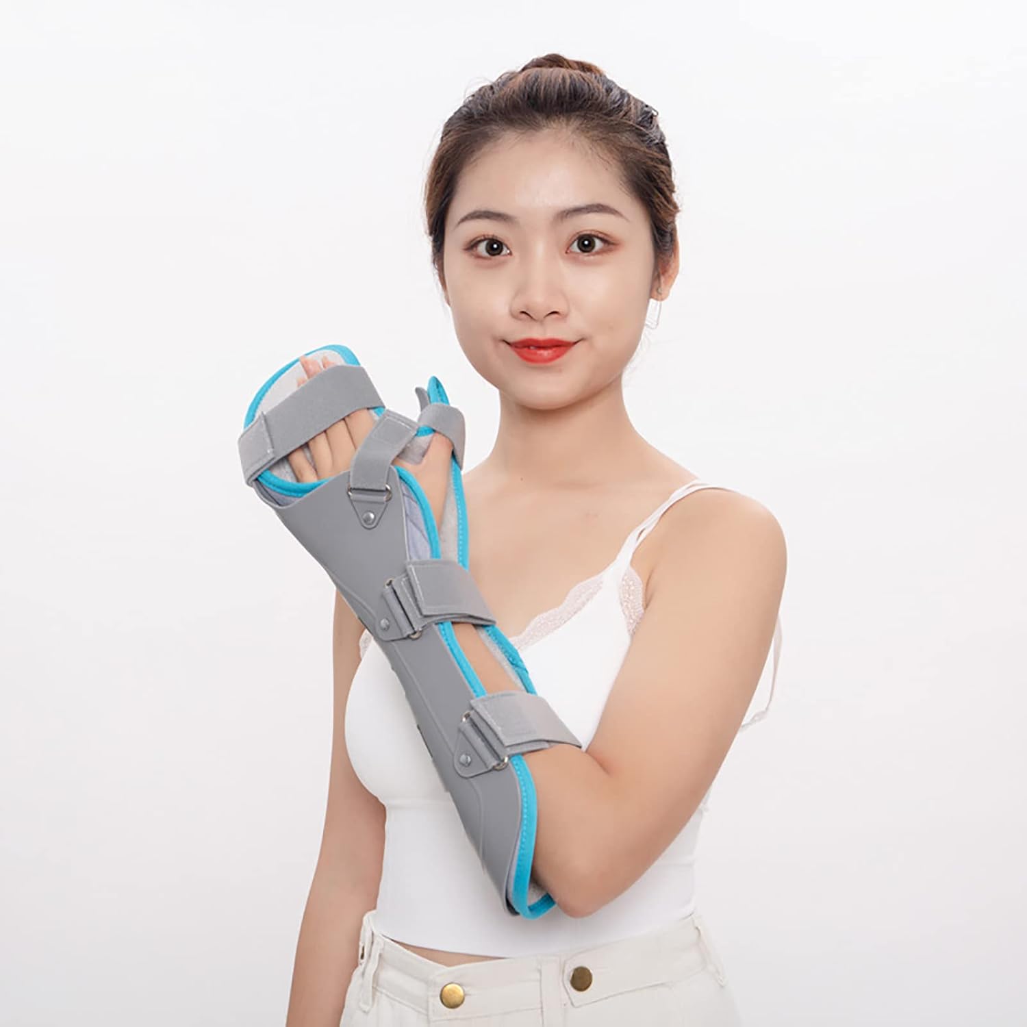 HAILM Finger Orthotics - Hand Splint for Hemiplegia,Spasm,Stroke - Finger Training Board for Prevent Flexion Contractures,Deformation & Deformity,R