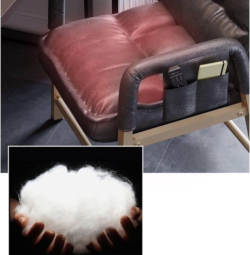 Ergonomic Executive Office Chair with Thickened Sponge Seat Cushion Armrests and Lumbar Support for Home Office Computer Desk Use Comfortable High Back Desk Chair for W(Beige (Cloth)