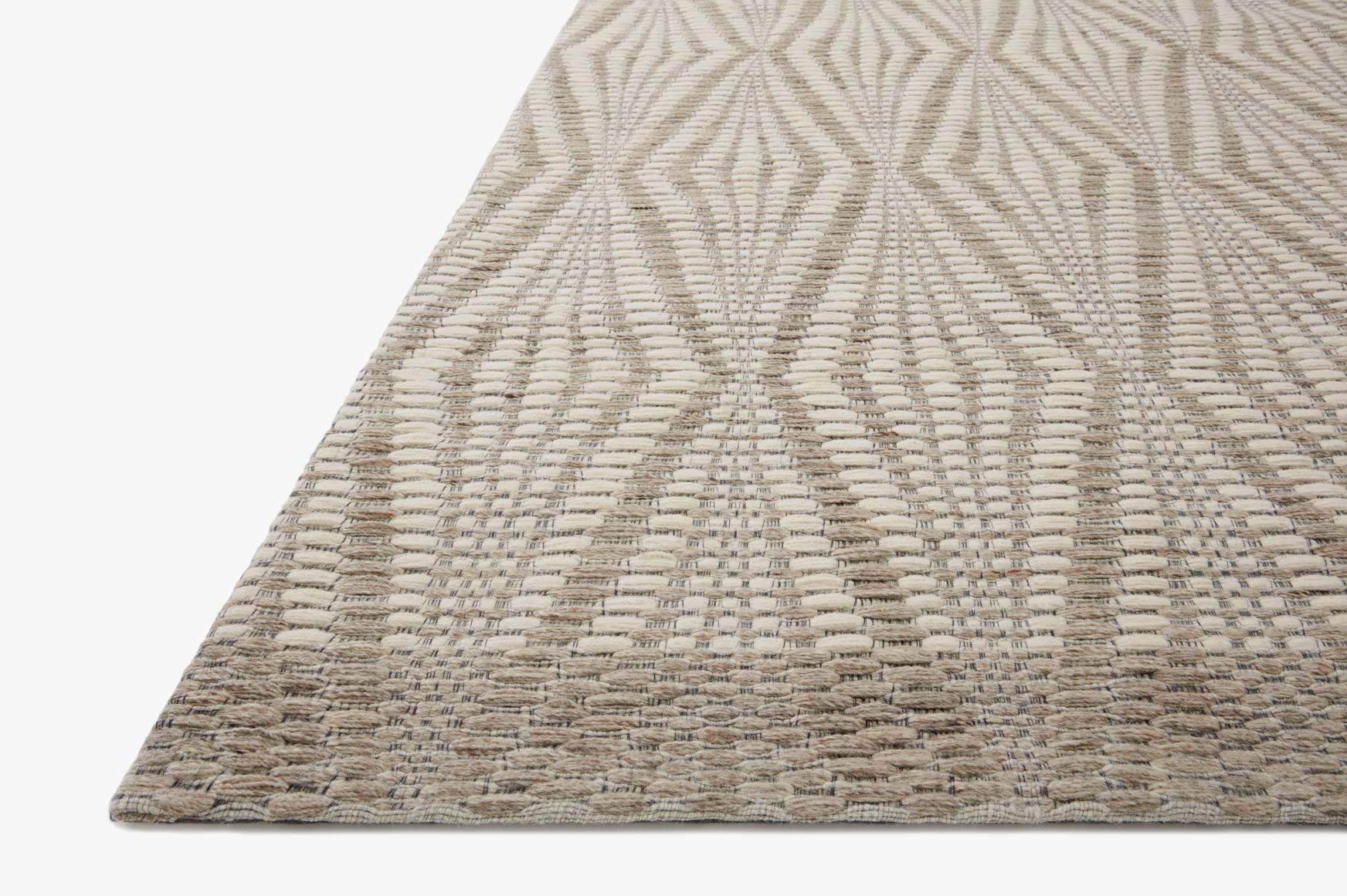 Loloi Kenzie Collection - Contemporary Hand Woven Rug in Ivory & Taupe (KNZ-01)