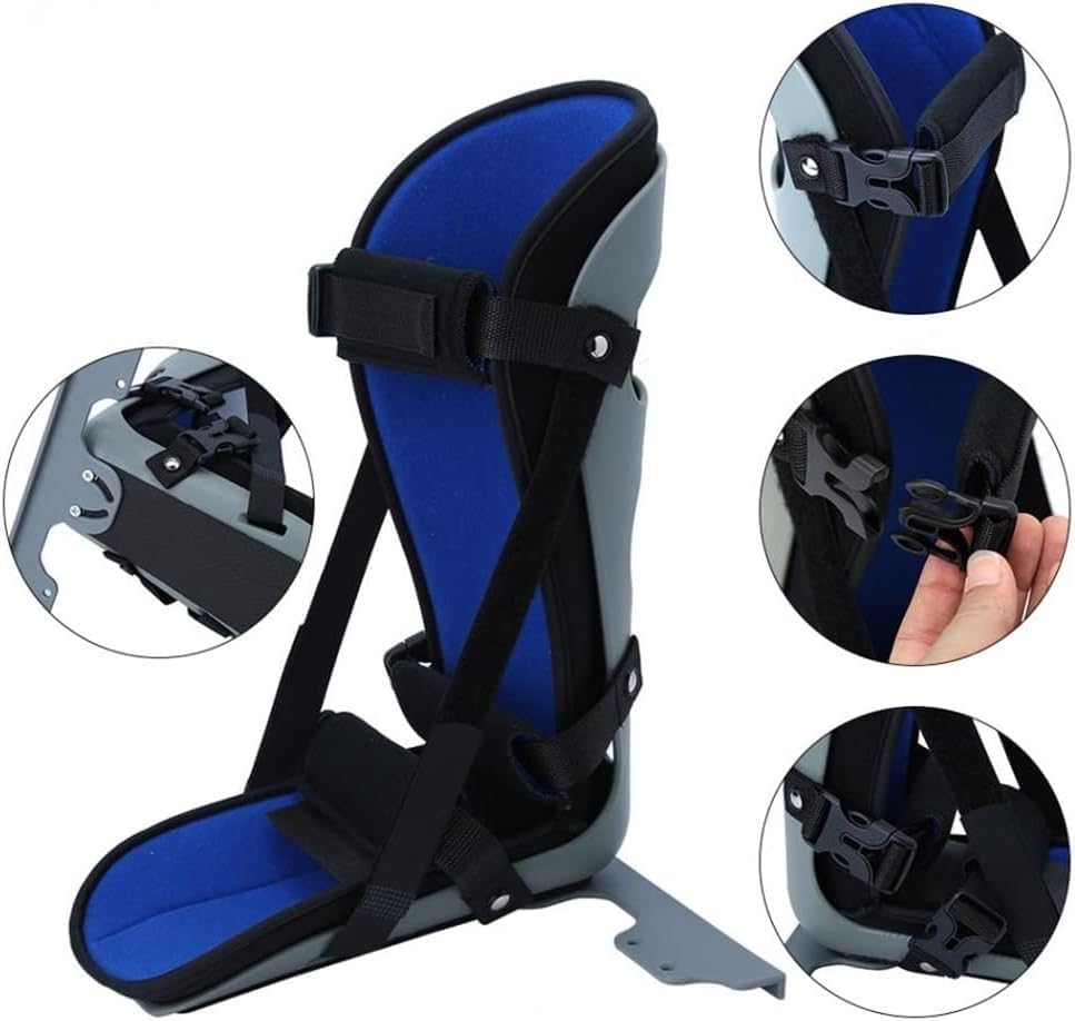 Ankle Fixer And Foot Fixation Brace Ankle Foot Droop Splint Adjustable AFO Orthosis Support For Ankles Joint Fixed For Stroke Contracture Disease Ehabilitation, Relieve Pain(Large)