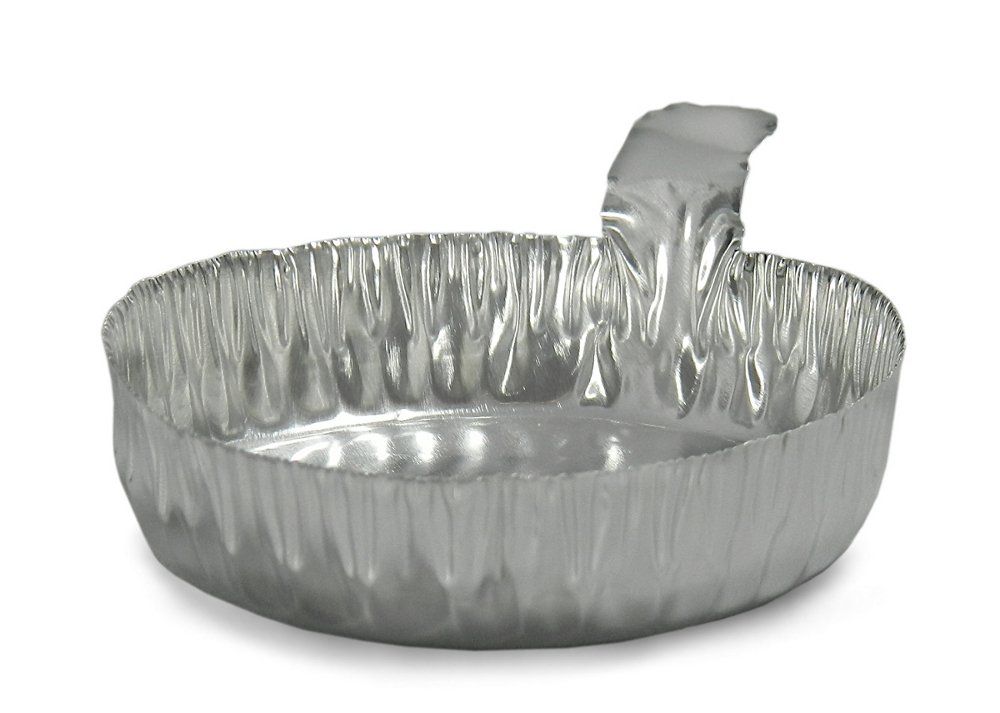 Qorpak MET-03106 Aluminum Weigh Dish, 70 mm Diameter (Case of 1000),Natural