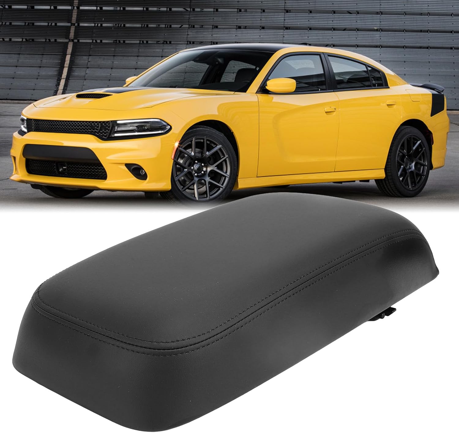 Car Center Console Armrest Box Lid, Center Console Armrest Box Panel Cover Lid 1VT06DX9AG Additional Support Comfortable Fit for 300 2011 to 2017