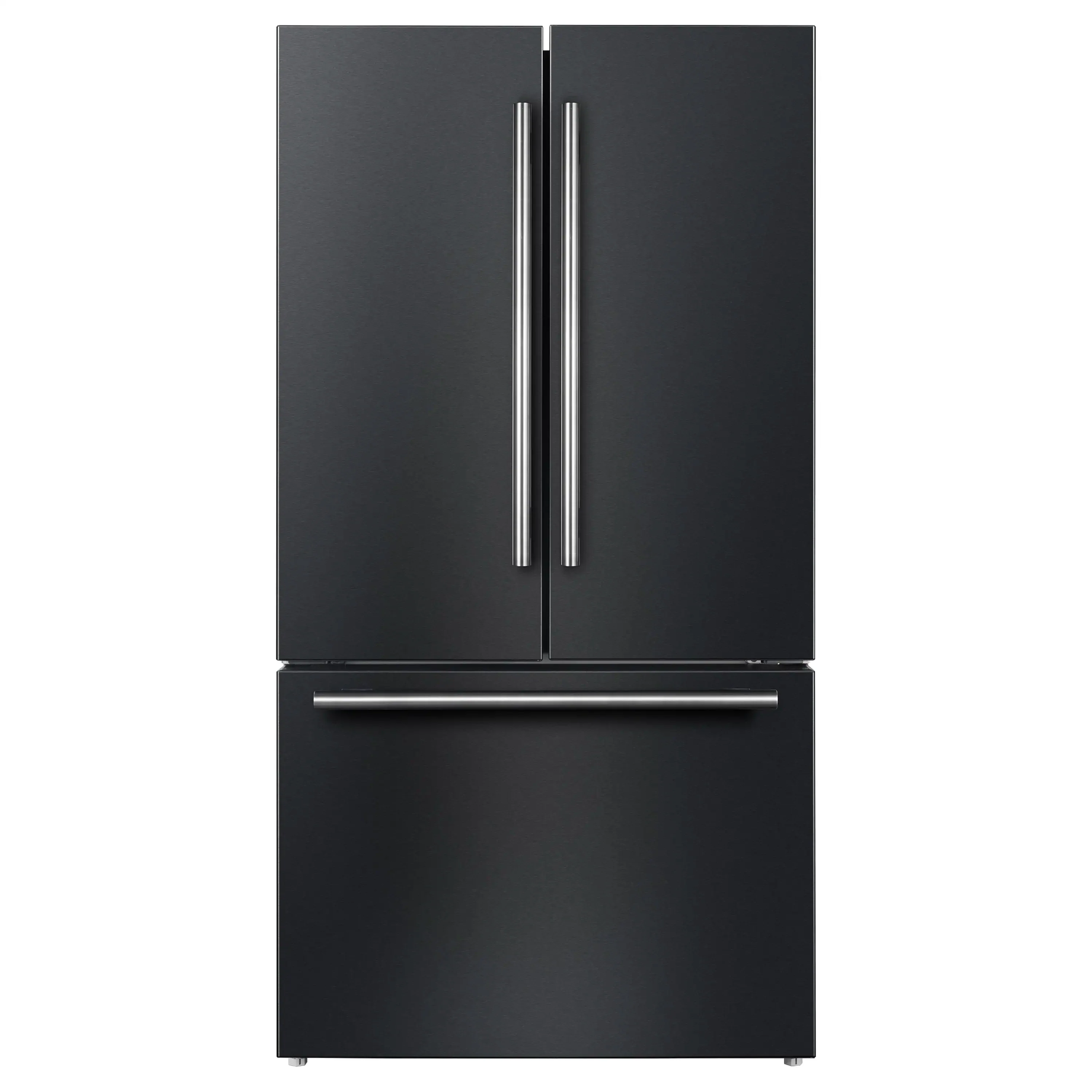 Forno Rivello 36-Inch French Door 27.4 Cu. Ft. Refrigerator with Internal Water Dispenser in Black with Stainless Steel Handles (FFFFD1783-36BLK)