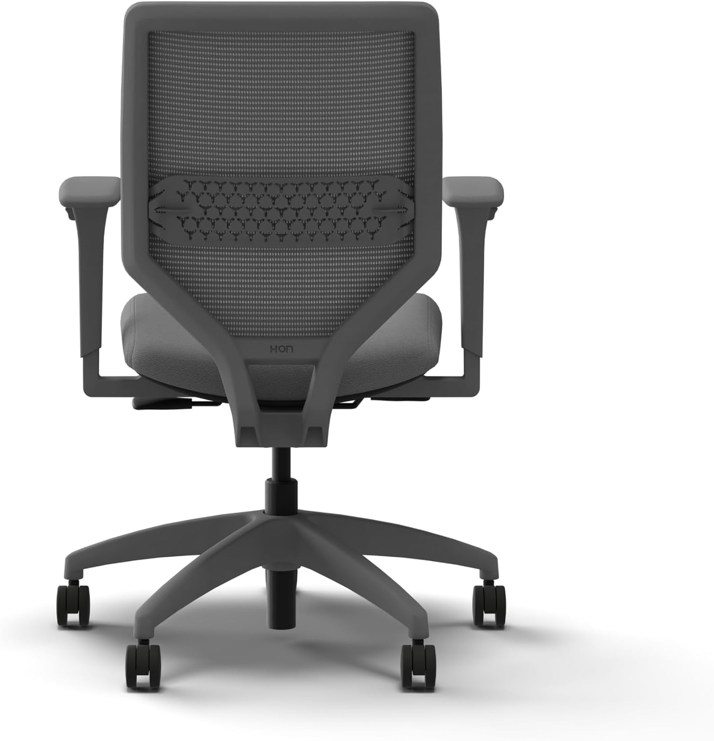 HON Solve Office Chair, Ergonomic Office Chair Mesh Back Support, Adjustable Lumbar Support, Height Adjustable Arms, Titanium Frame, Frost