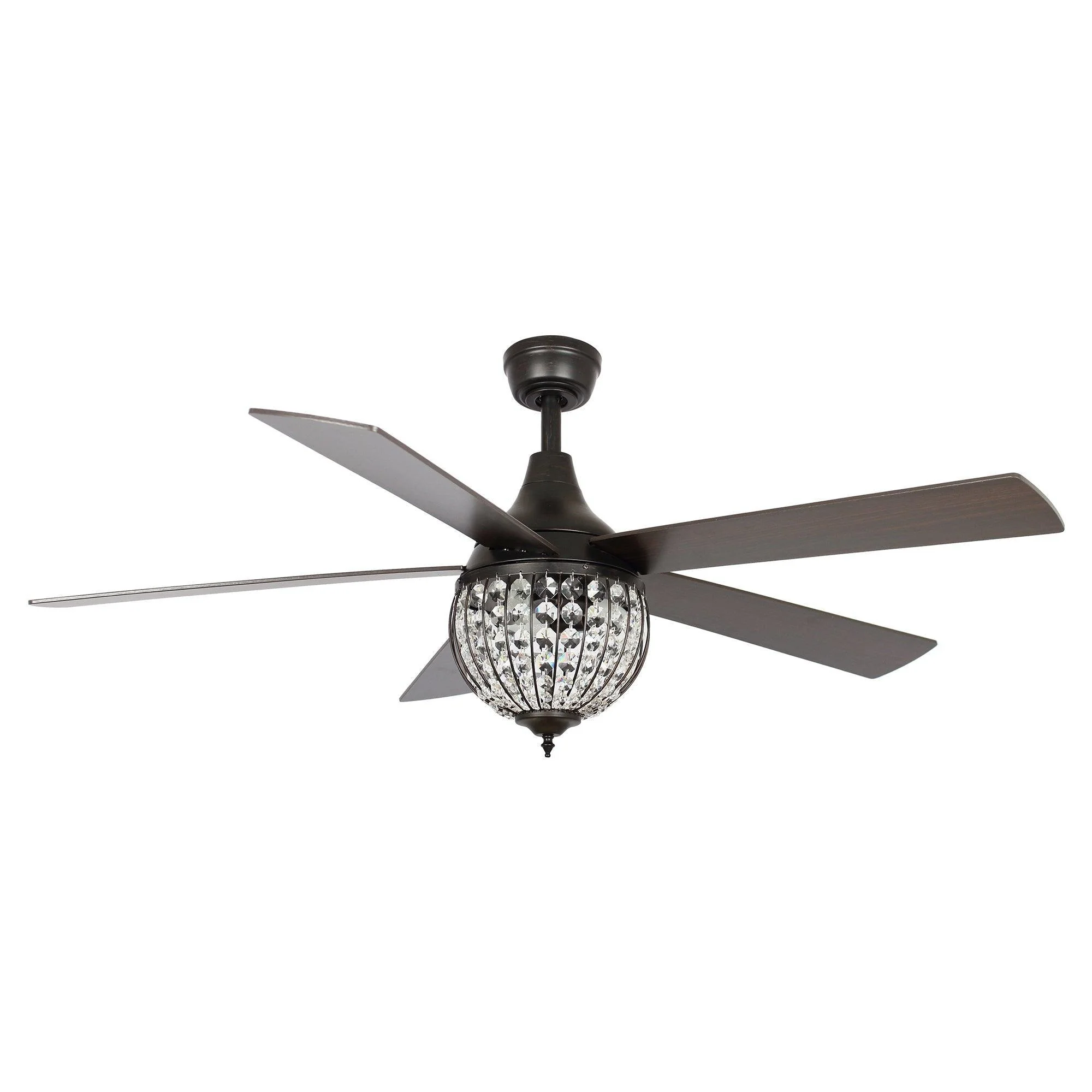Parrot Uncle 52-Inch Varanasi Traditional Downrod Mount Ceiling Fan with Lighting and Remote Control (F6285Q110V)