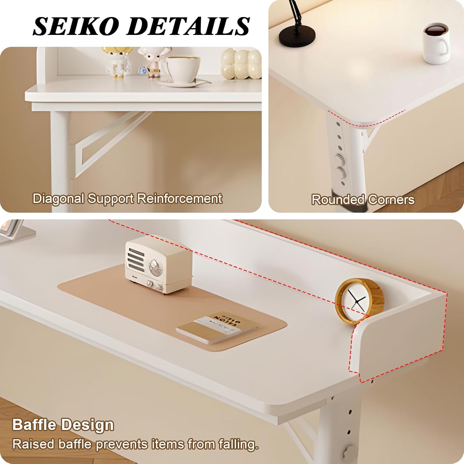 Over The Bed Table with Wheels, Adjustable Height Overbed Desk, Rolling Over Bed Desk, Giant Portable Mobile Laptop Cart for Computer, Bedroom Work, 90.6