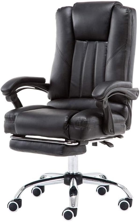 Leather Home Office Chair for Boss, Executive Desk Chair with Flip-Up Armrest, Ergonomic Executive Computer Chair with High Back Lumbar Support and Height Adjustable(