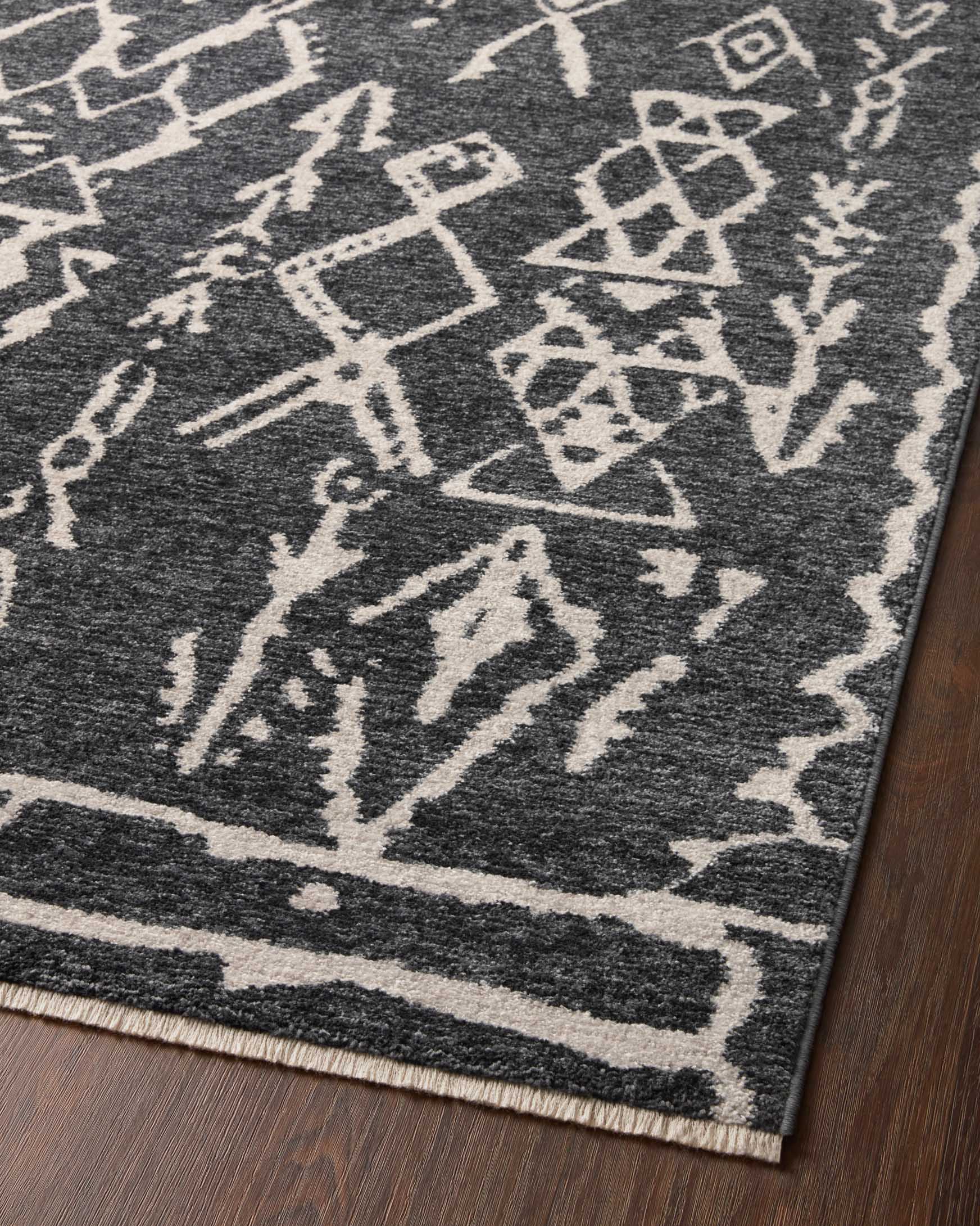 Loloi II Vance Collection - Traditional Power Loomed Rug in Charcoal & Dove (VAN-07)