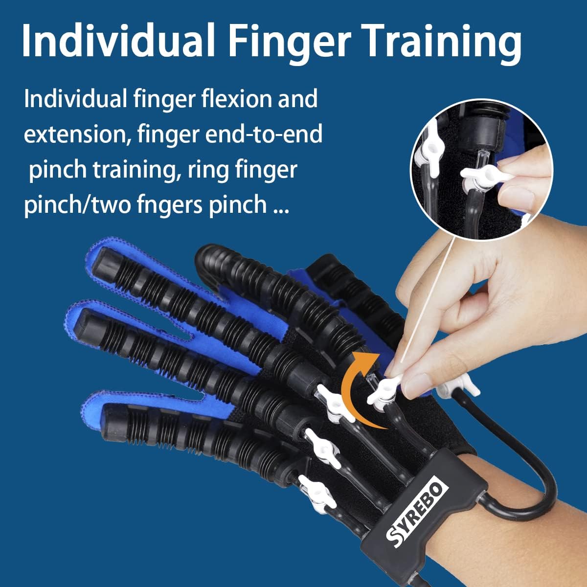 Upgraded Rehabilitation Robot Gloves Stroke Hand Dysfunction Recovery, Finger Exerciser Physical Therapy Equipment