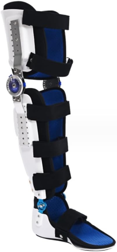 Adjustable Knee Fixation Brace, Leg Foot Orthopaedic Splint, Lower Extremity Immobiliser, Patient Ankle Protection,Right