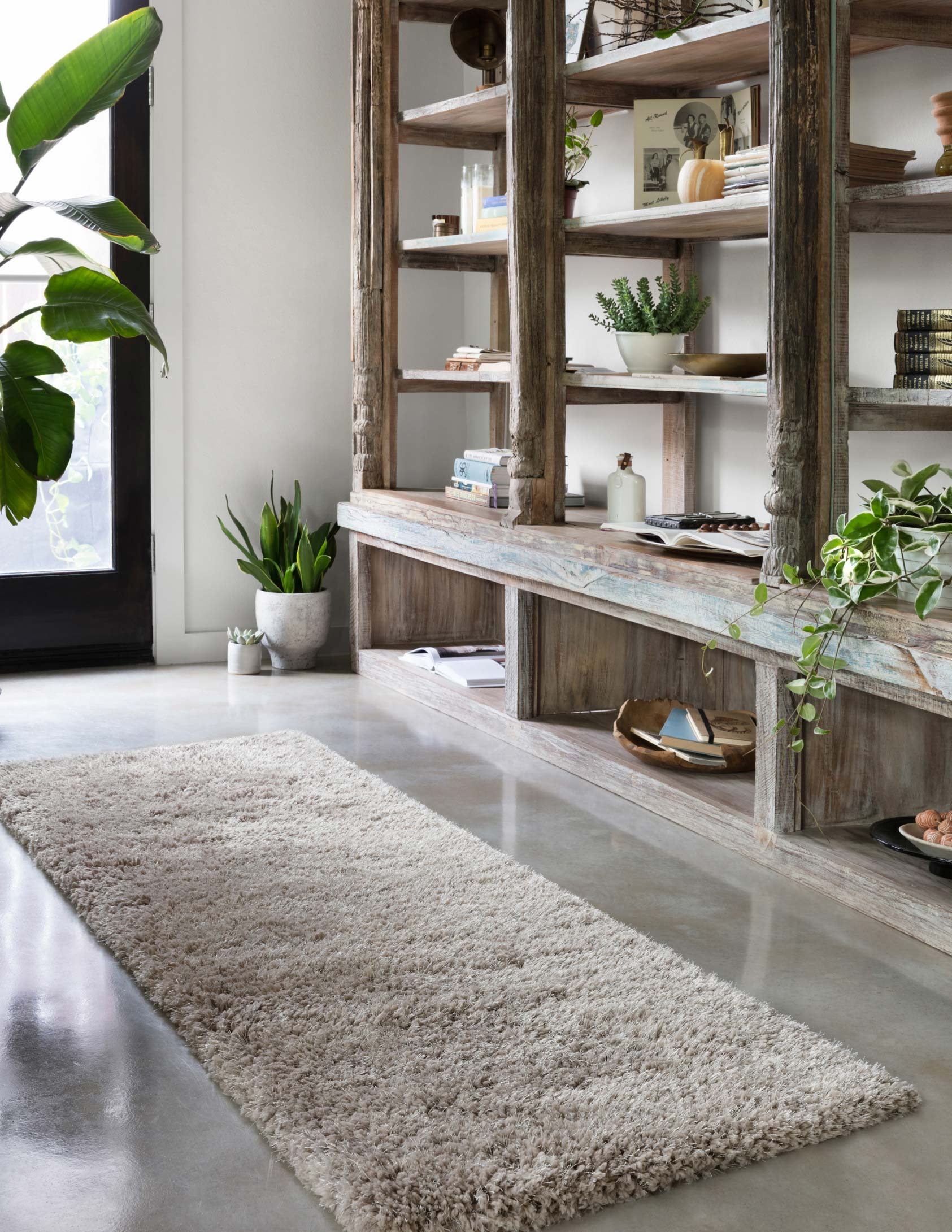 Loloi II Mila Shag Collection - Shags Hand Tufted Rug in Taupe (MIL-01)